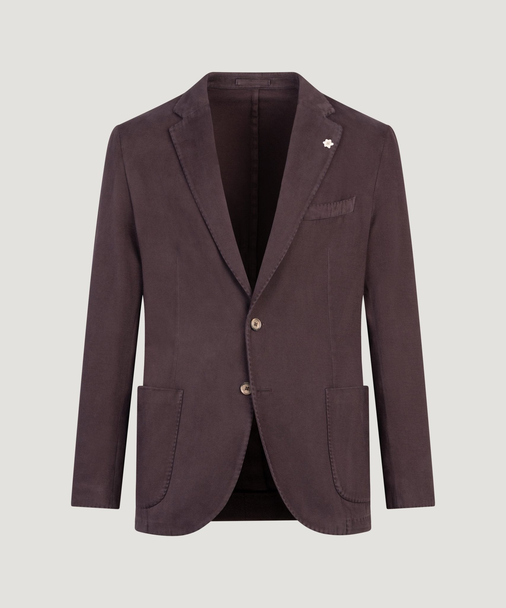 SOCI3TY Handmade Colbert katoen/kasjmier garment-dyed bordeaux - THE SOCIETY SHOP