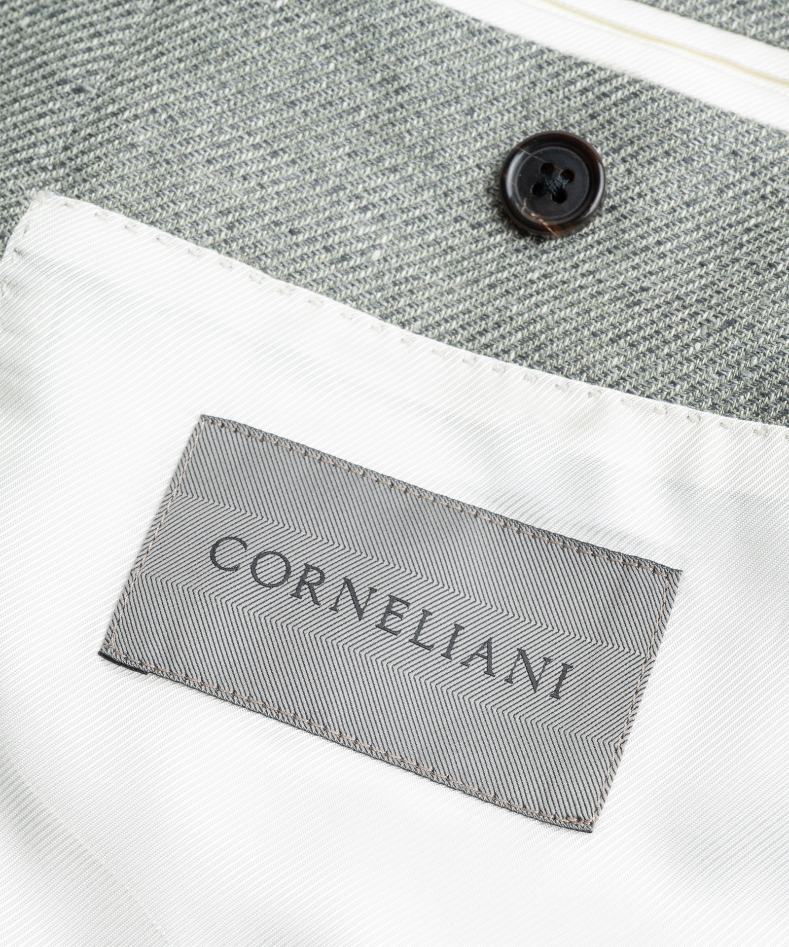 Corneliani Colbert linnen/lyocell lichtgroen - THE SOCIETY SHOP