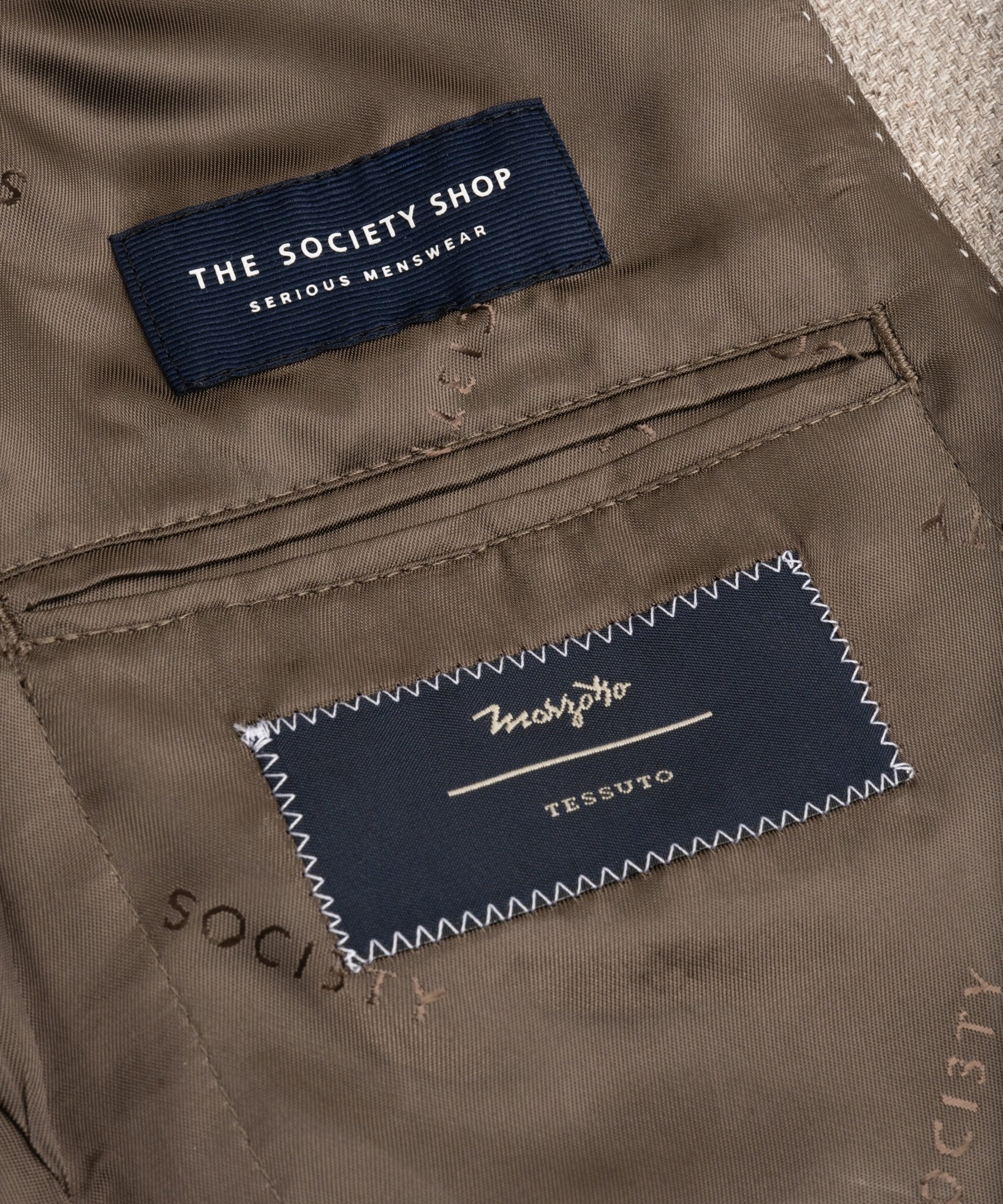 SOCI3TY Limited Fashion Colbert linnen/wol zand - THE SOCIETY SHOP