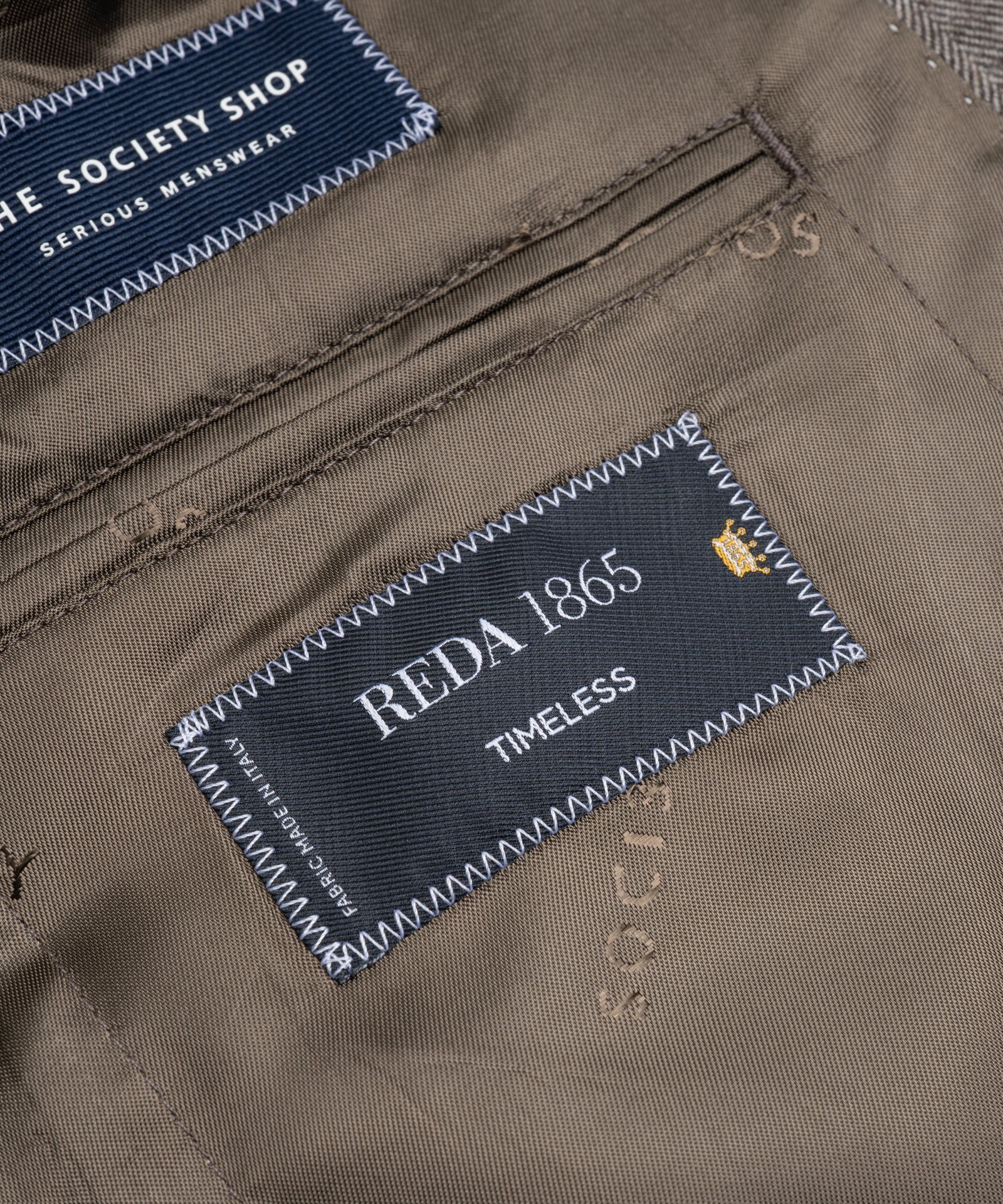 SOCI3TY Limited Fashion Colbert S110's wol Reda Timeless blauw bruin - THE SOCIETY SHOP