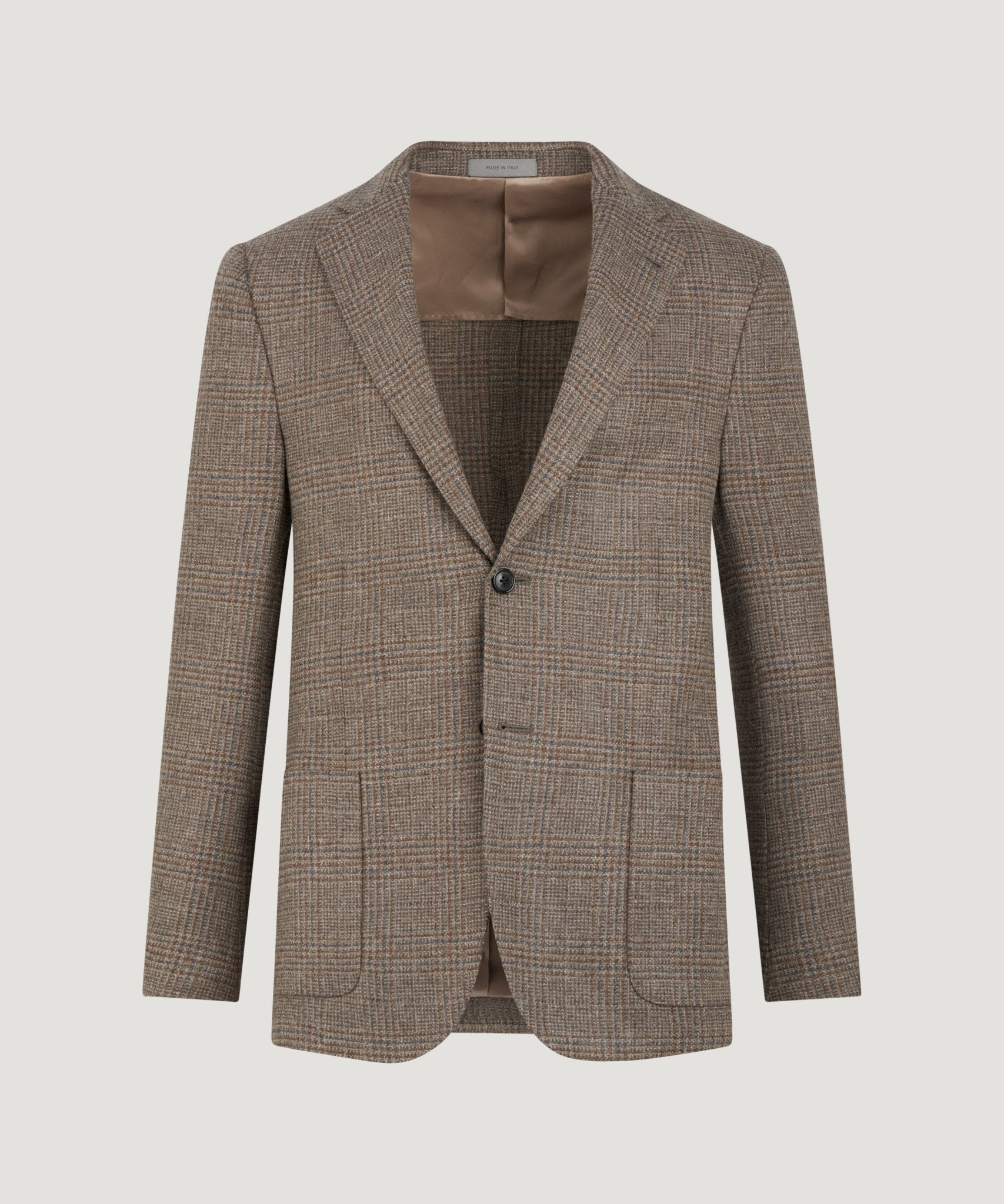 Corneliani Colbert scheerwol bruin Prince De Galles ruit - THE SOCIETY SHOP