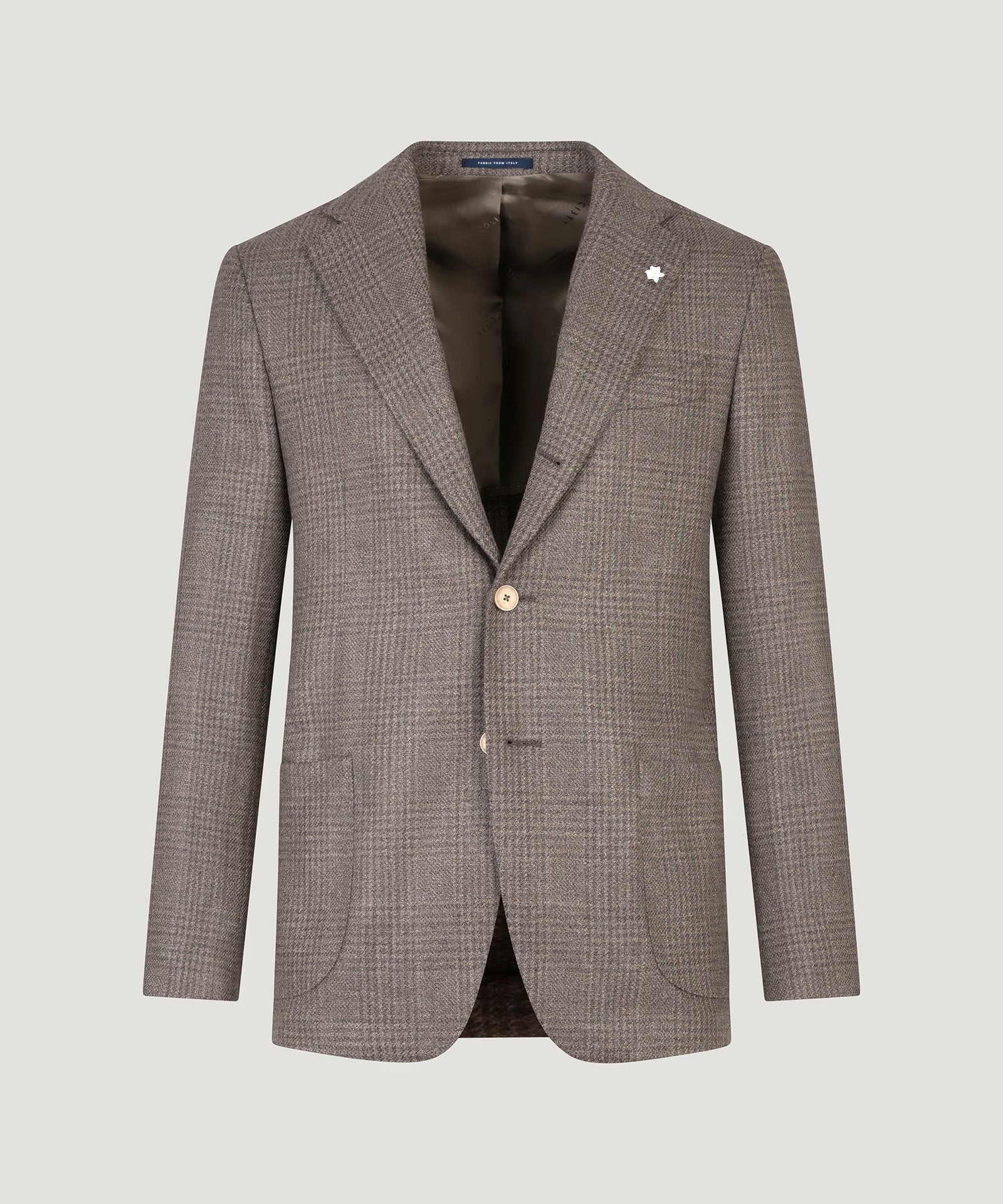 SOCI3TY Limited Fashion Colbert scheerwol VBC Vintage bruin geruit - THE SOCIETY SHOP
