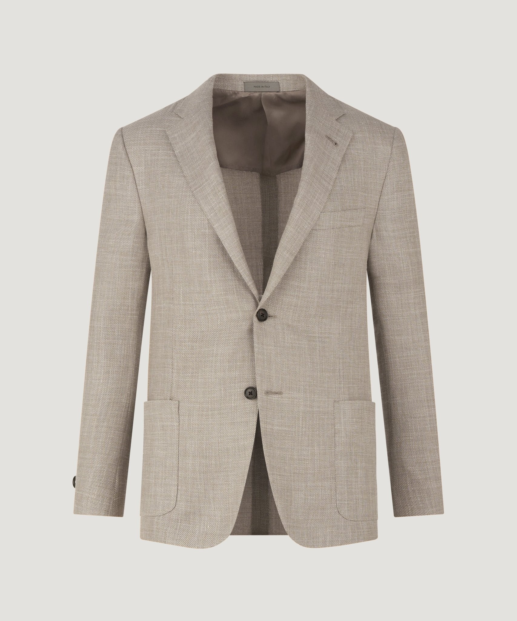 Corneliani Colbert scheerwol/zijde/linnen lichtbruin - THE SOCIETY SHOP