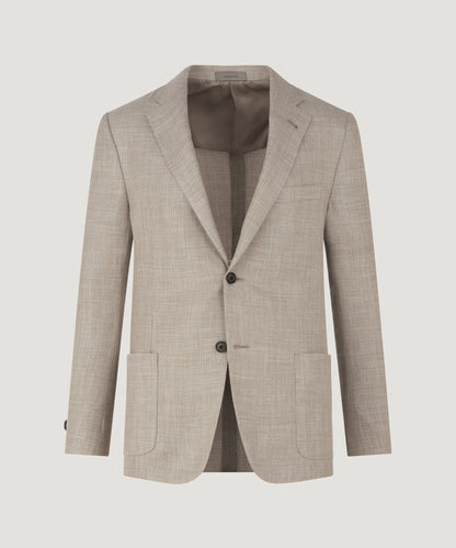 Corneliani Colbert scheerwol/zijde/linnen lichtbruin - THE SOCIETY SHOP