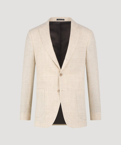 SOCI3TY Colbert wol/kasjmier beige geruit (woven by E. Thomas) - The Society Shop