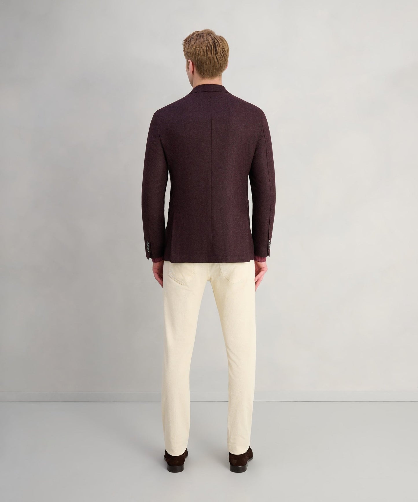 SOCI3TY Colbert wol/kasjmier bordeauxrood (woven by Loro Piana) - The Society Shop