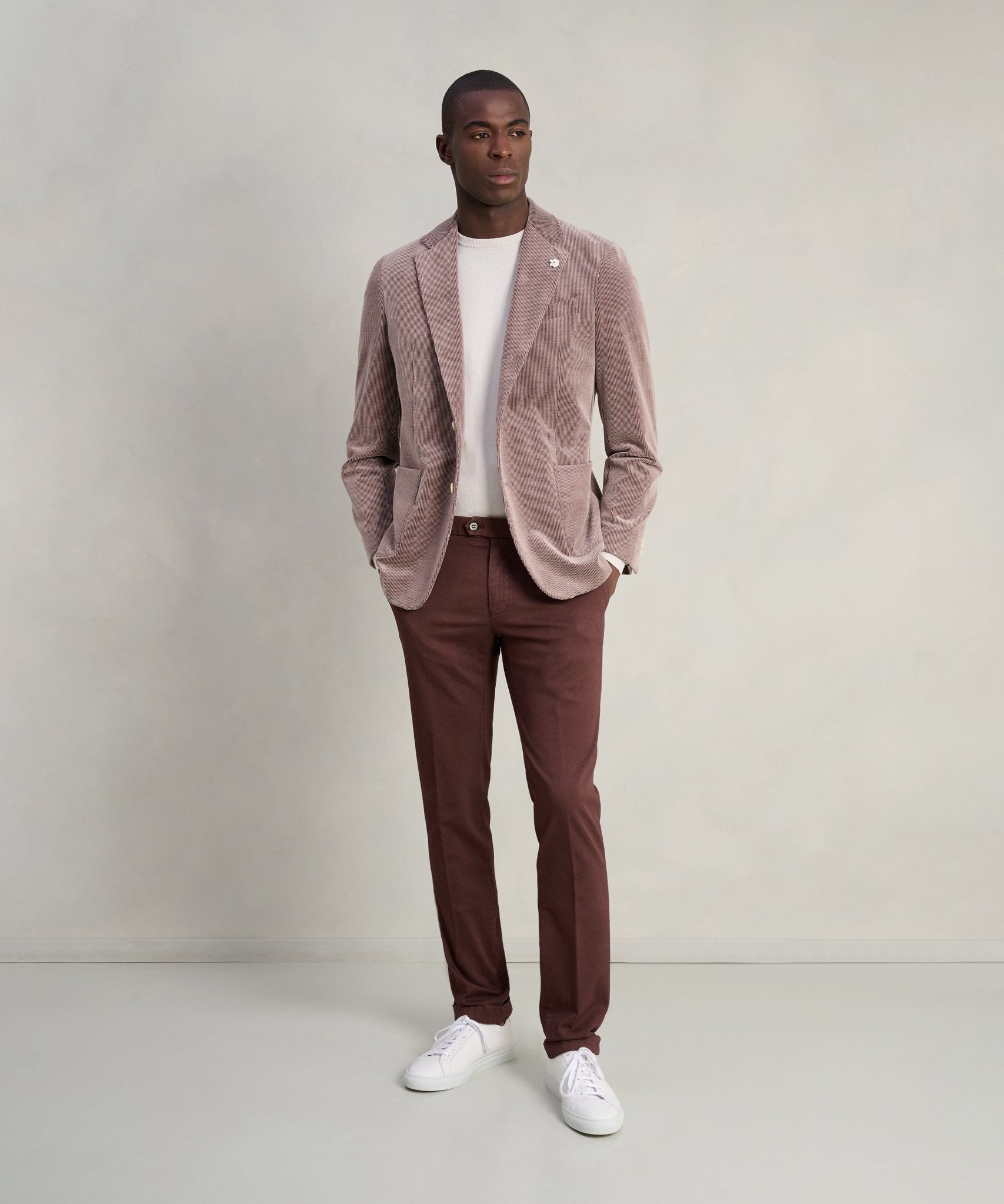 SOCI3TY Limited Colbert wol/katoen Skyfall corduroy roze - THE SOCIETY SHOP