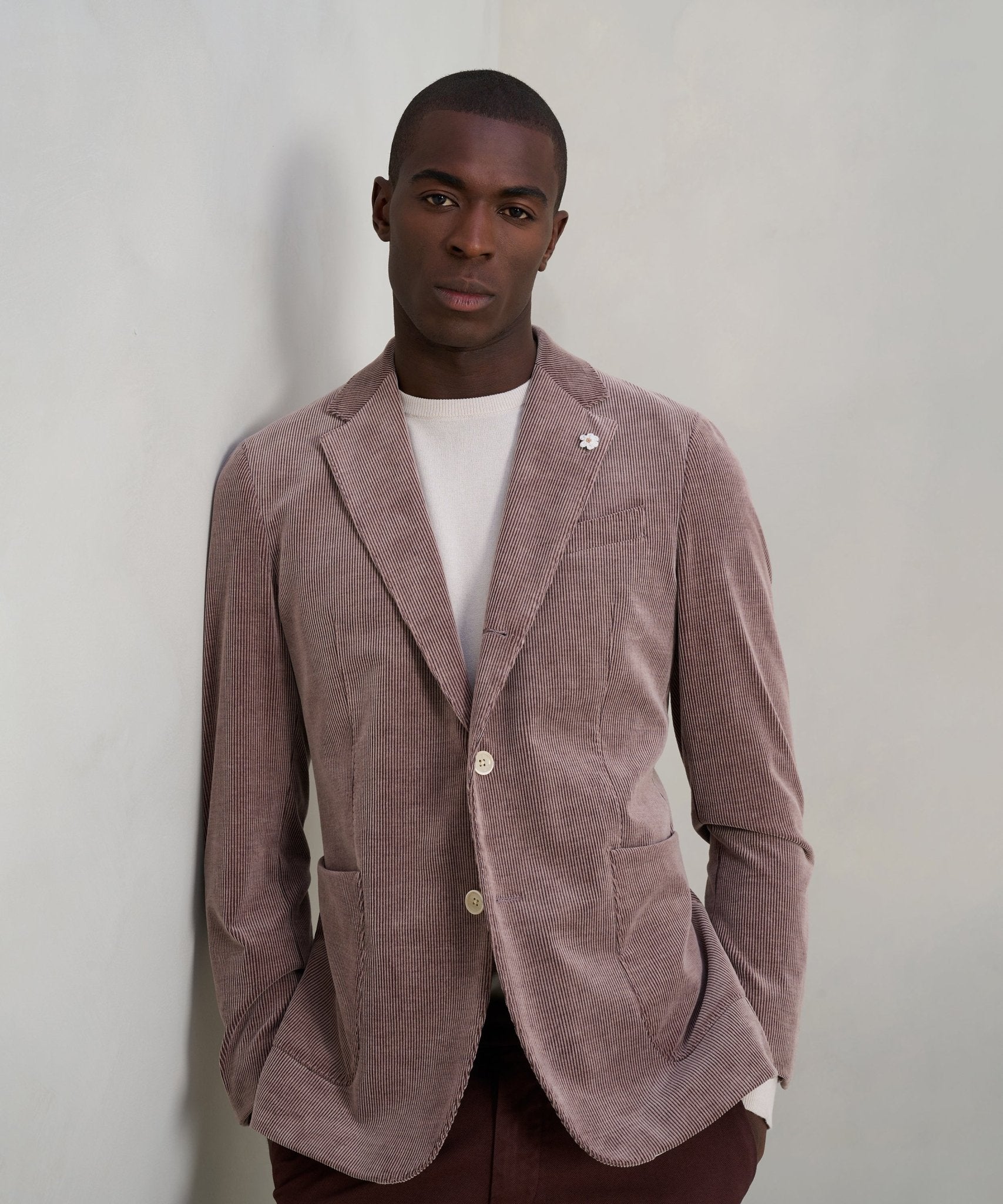 SOCI3TY Limited Colbert wol/katoen Skyfall corduroy roze - THE SOCIETY SHOP