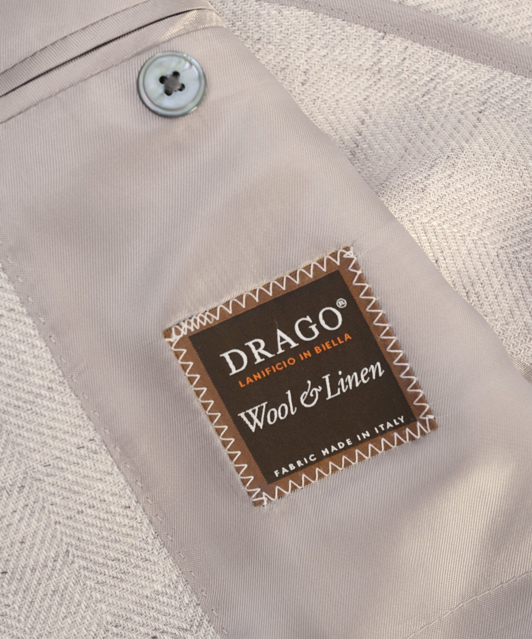 SOCI3TY Colbert wol/linnen beige visgraat (by Drago) - The Society Shop