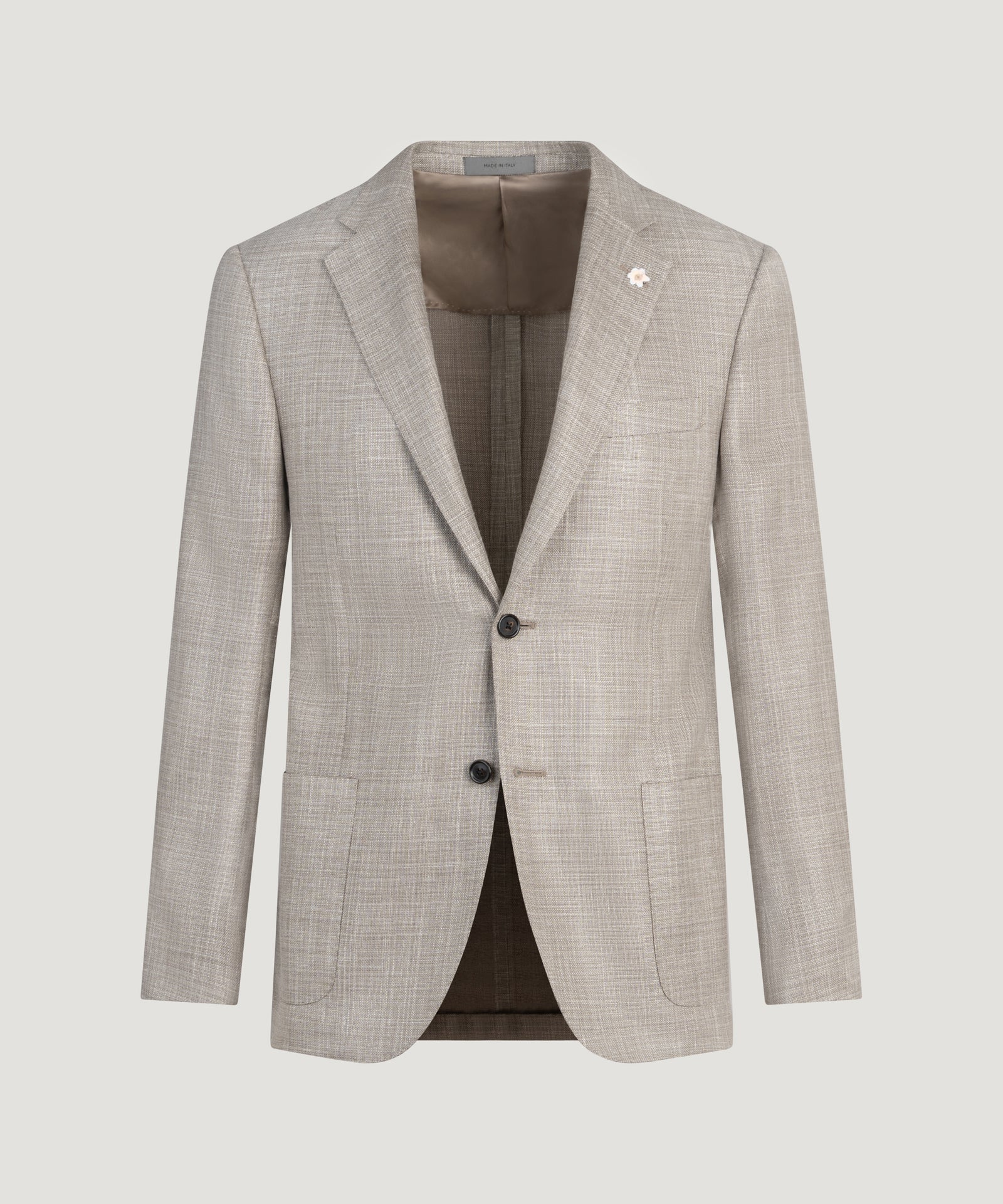 Corneliani Colbert wol/zijde/linnen taupe - THE SOCIETY SHOP