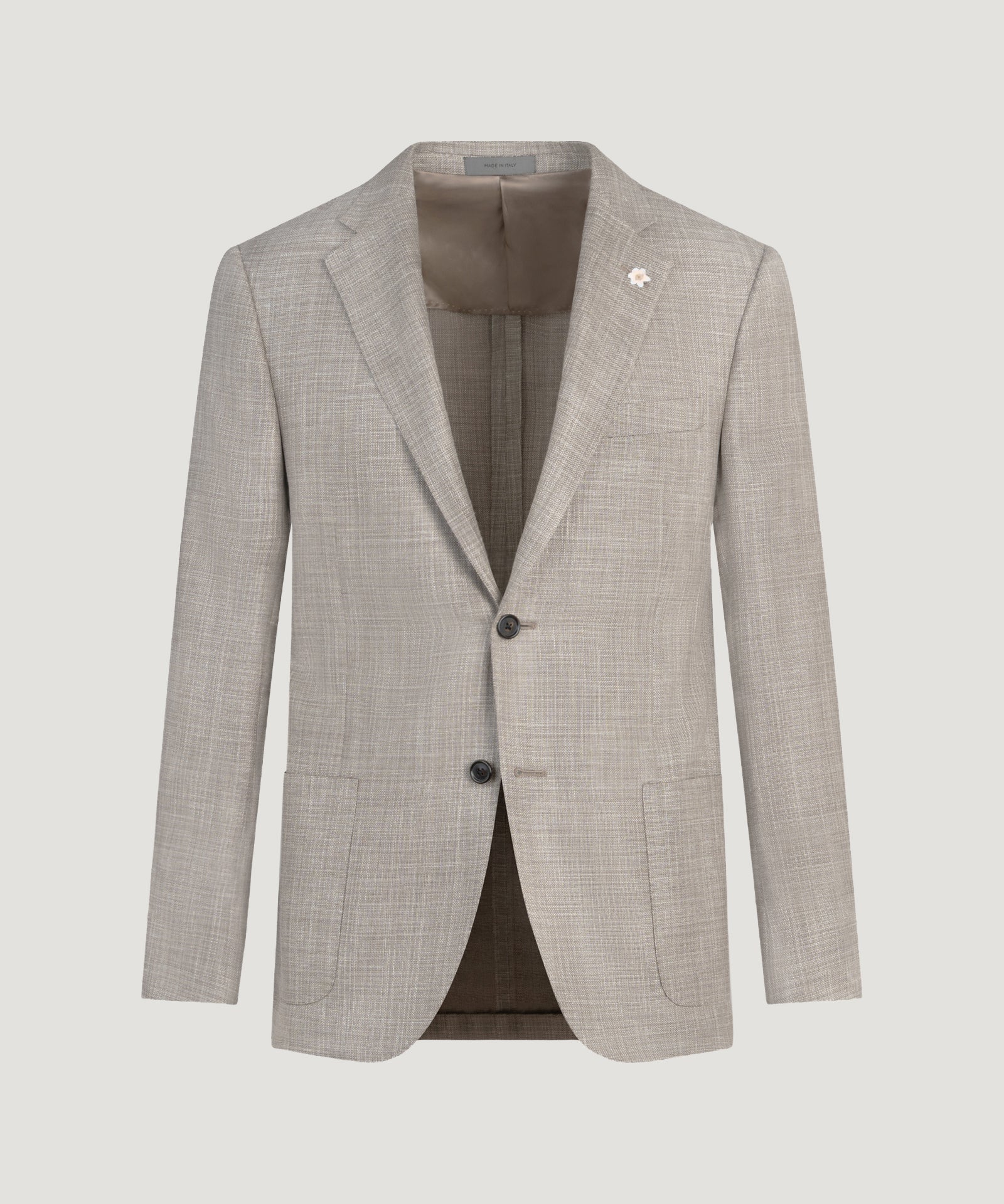 Corneliani Colbert wol/zijde/linnen taupe - THE SOCIETY SHOP