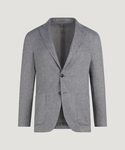 Corneliani Colbert zijde/kasjmier grijs visgraat - The Society Shop