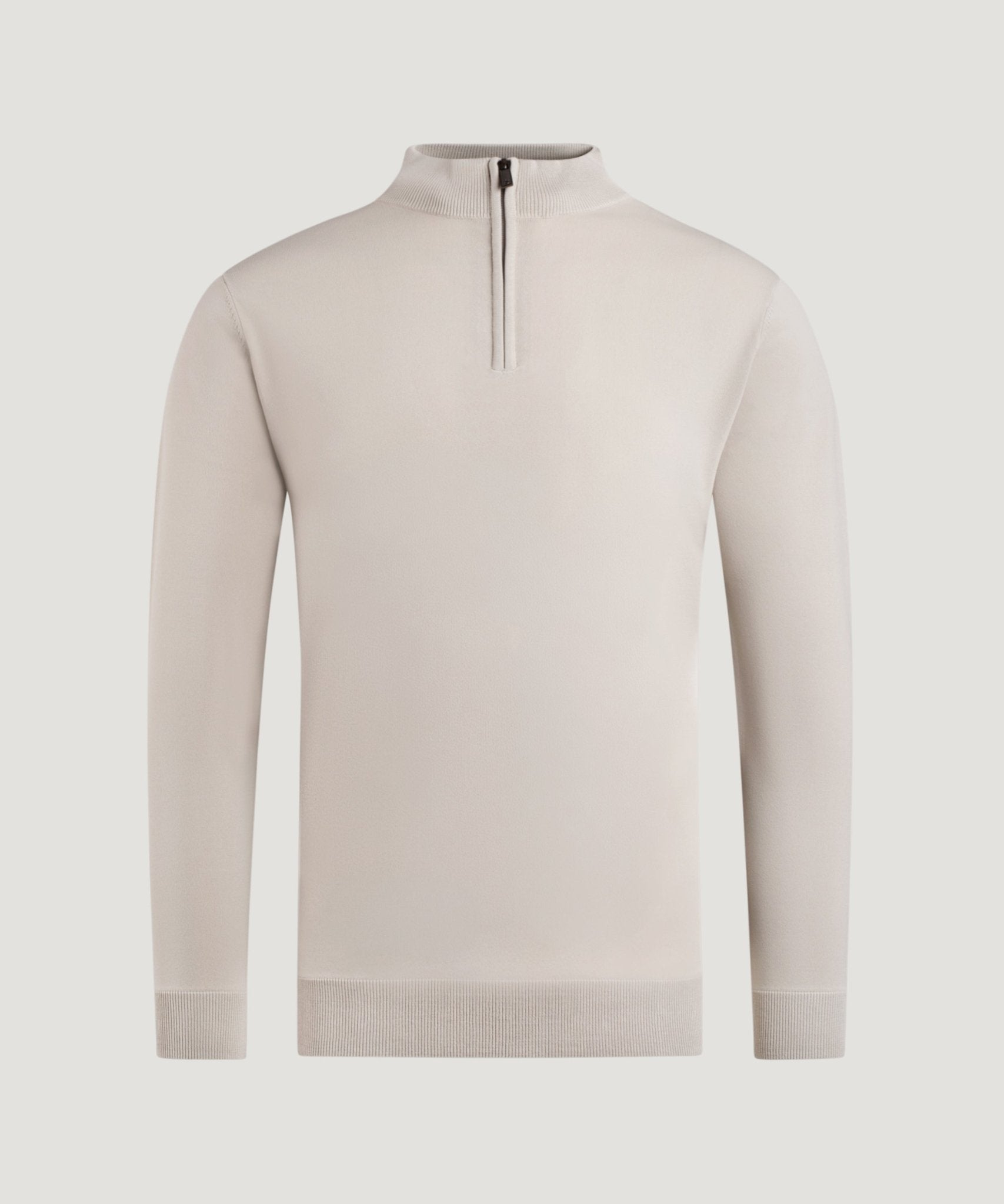 SOCI3TY Limited Fashion Cool Dry Easy Stretch half - zip trui beige - THE SOCIETY SHOP