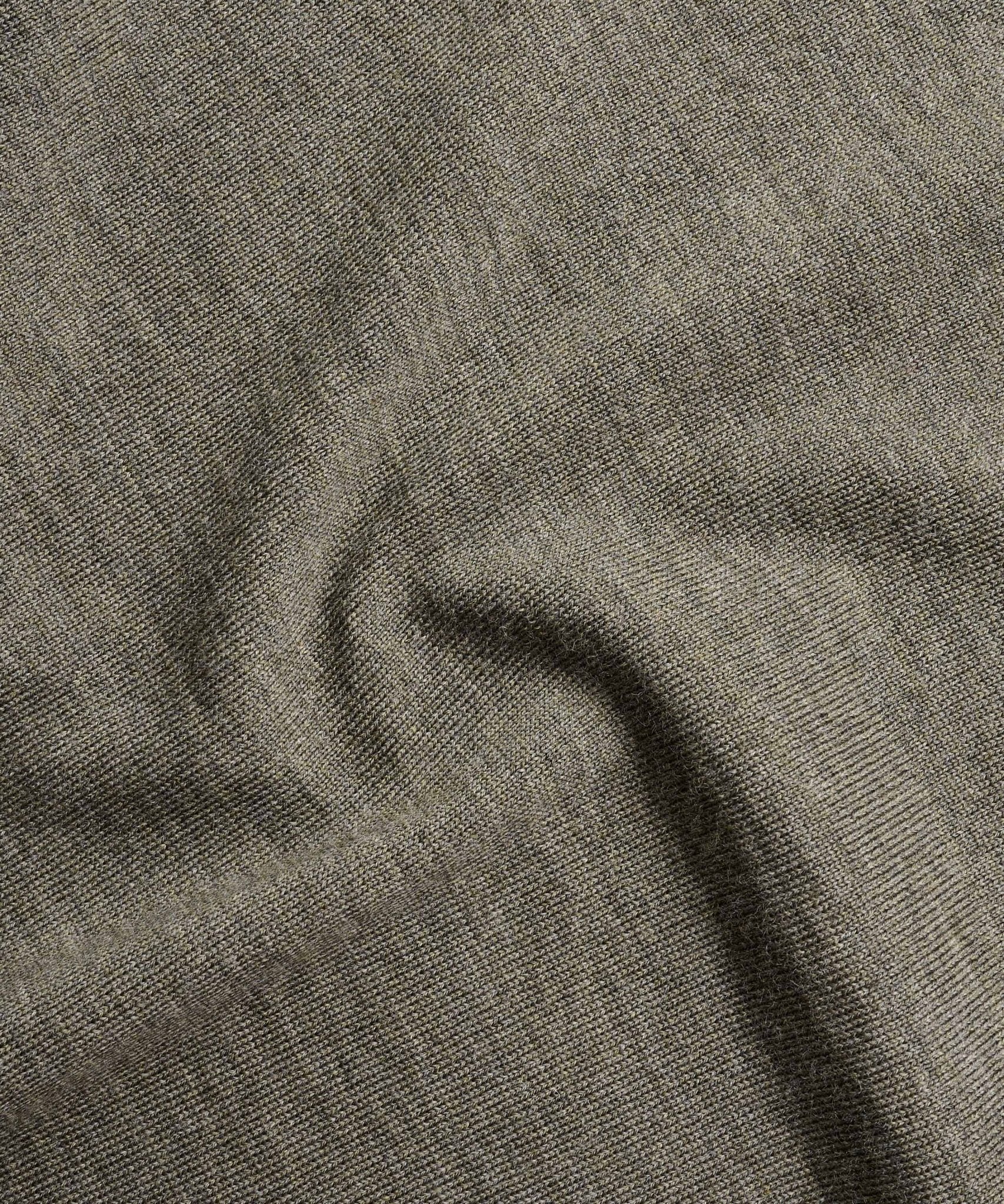 SOCI3TY Limited Fashion Crewneck trui fine merino groen gemêleerd - THE SOCIETY SHOP