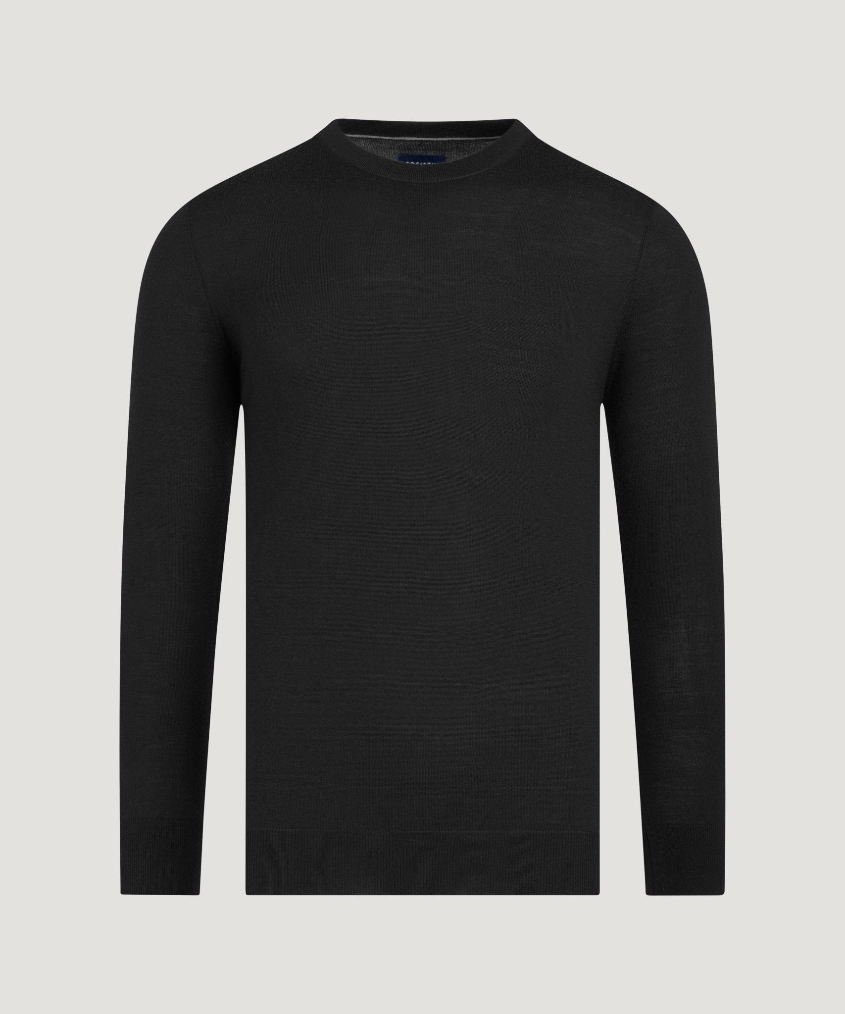 SOCI3TY Limited Fashion Crewneck trui fine merino zwart - THE SOCIETY SHOP