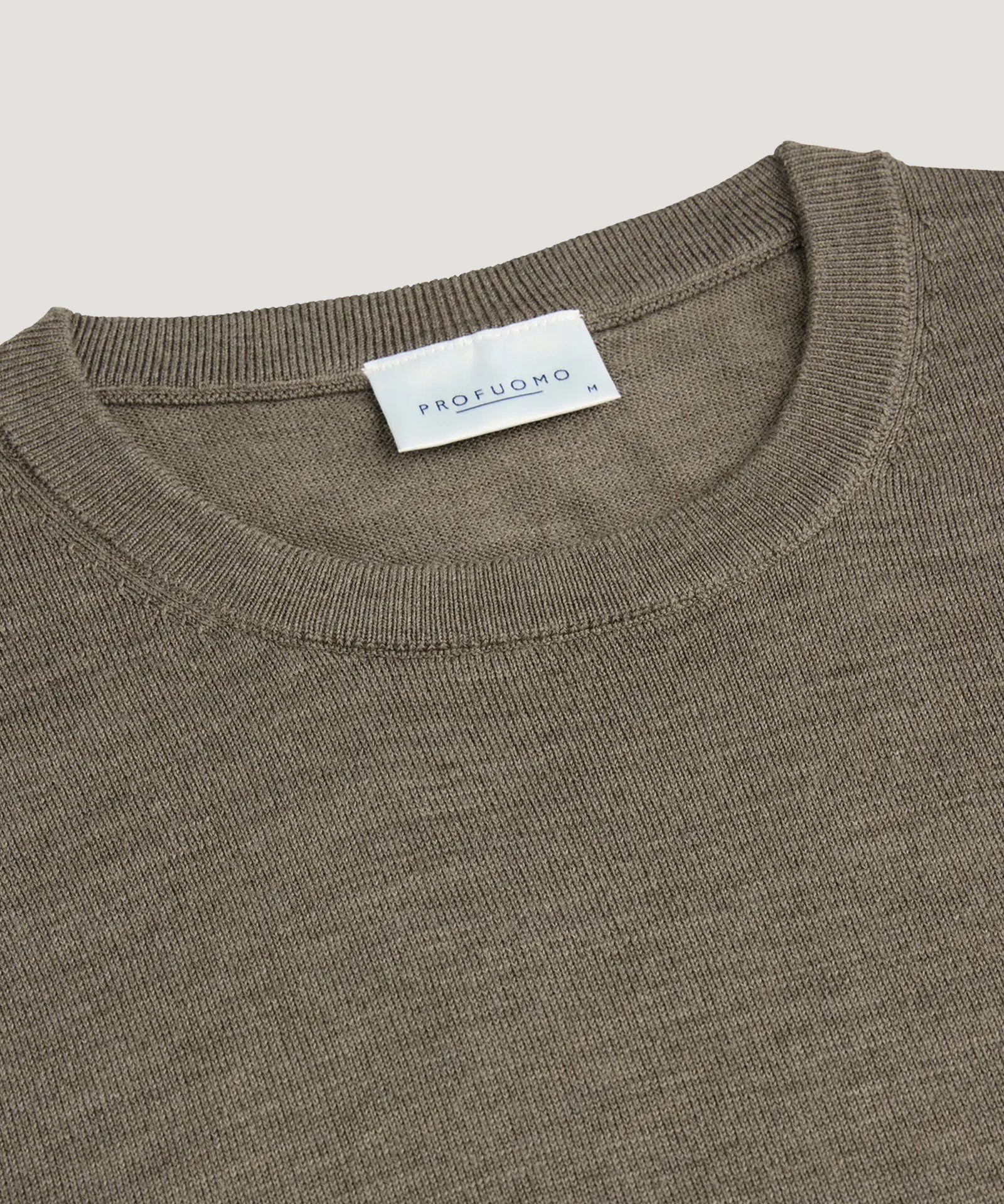Profuomo Crewneck trui merino bruin - THE SOCIETY SHOP