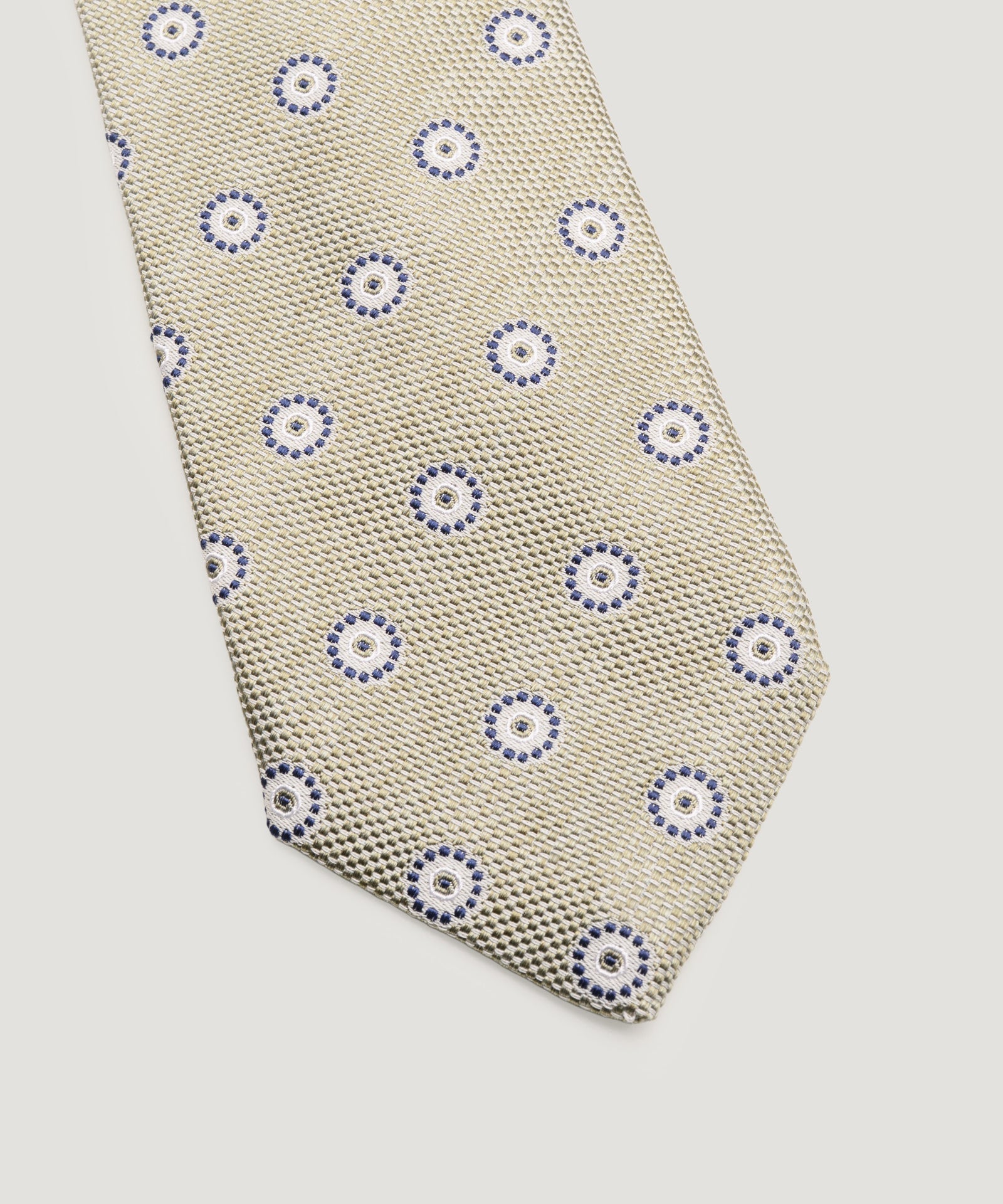 SOCI3TY Limited Fashion Das basket weave zijde/katoen medaillon salie groen - THE SOCIETY SHOP