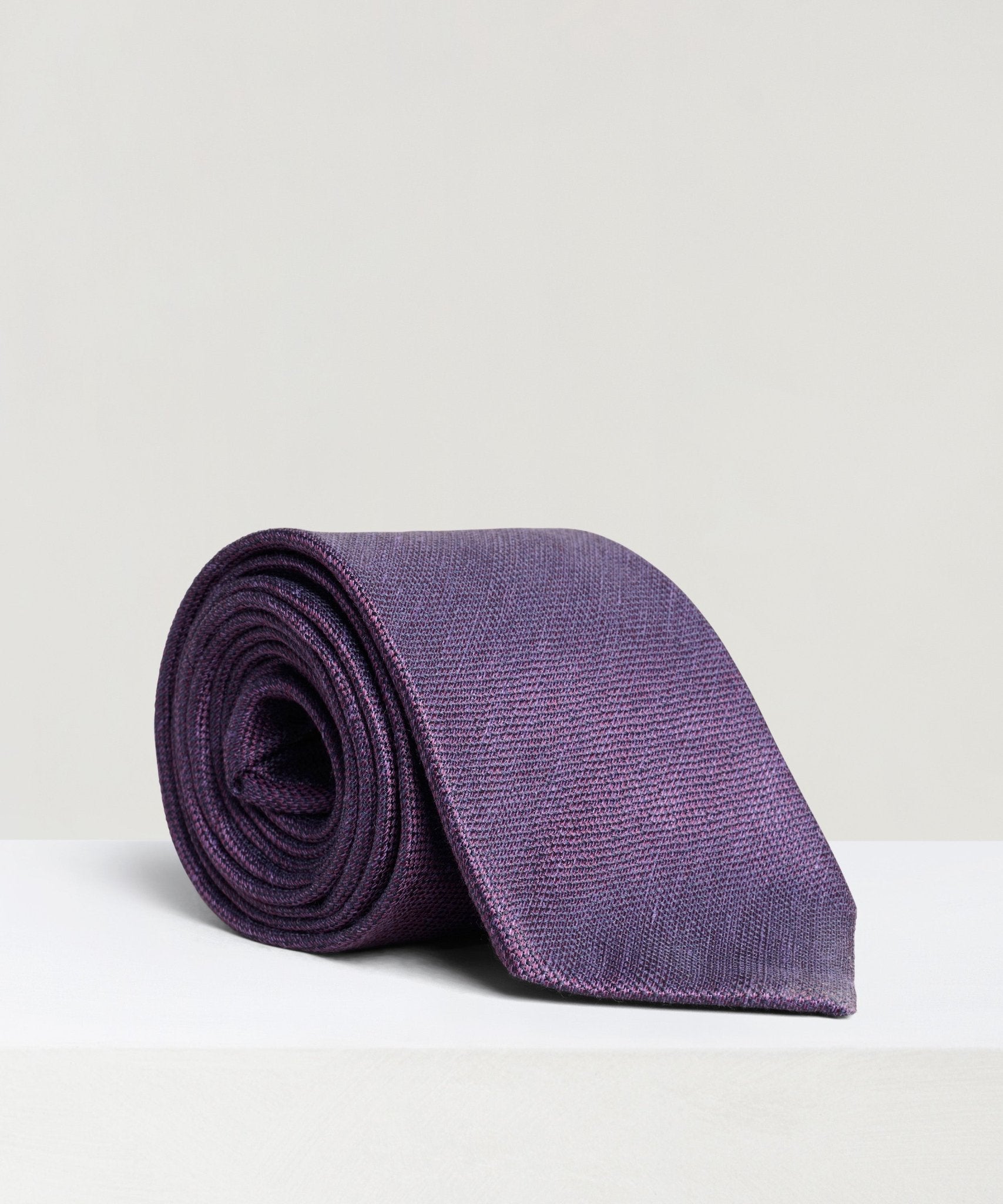 SOCI3TY Das basket weave zijde/linnen paars - THE SOCIETY SHOP