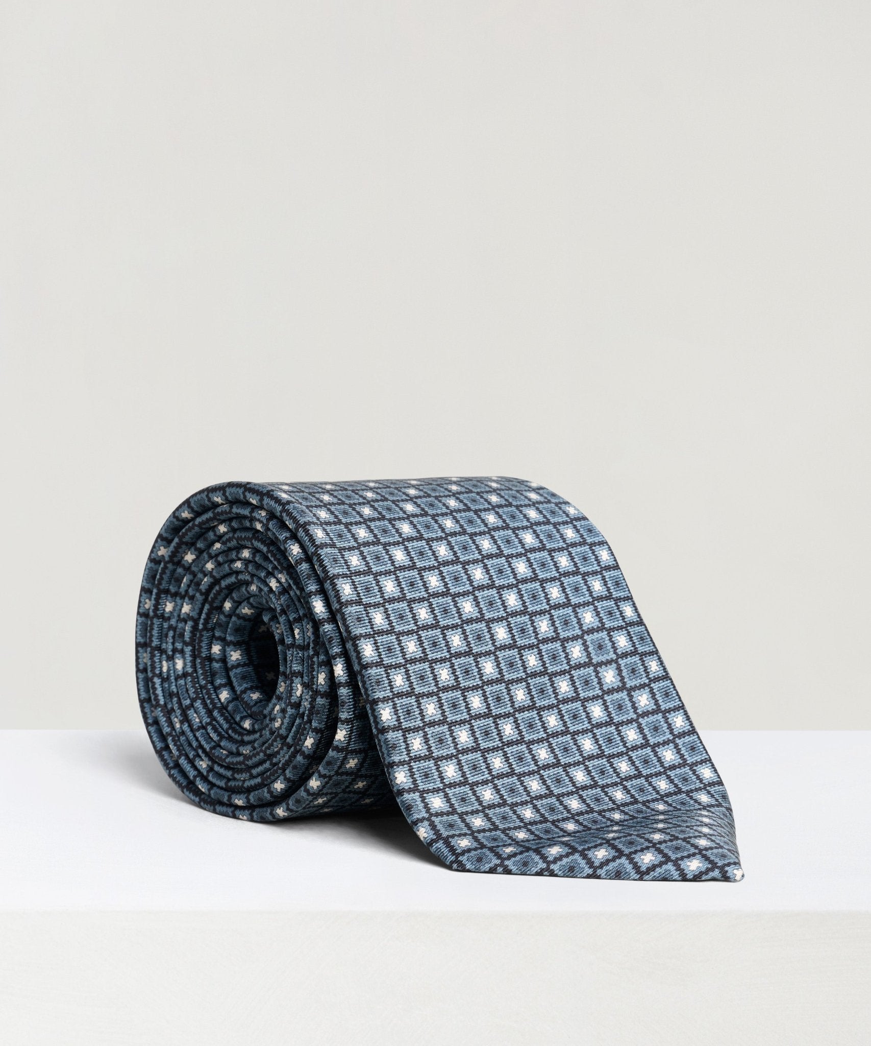 SOCI3TY Das geometrisch patroon zijde blauw - THE SOCIETY SHOP