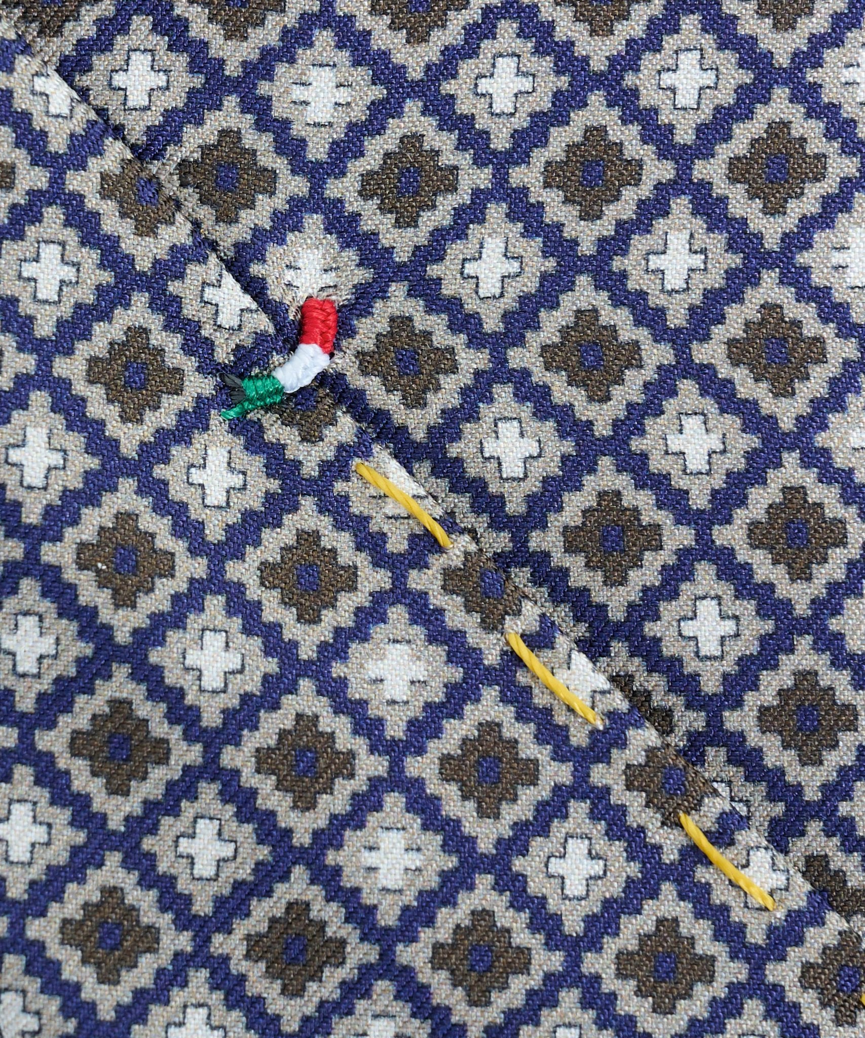 SOCI3TY Das geometrisch patroon zijde bruin - THE SOCIETY SHOP