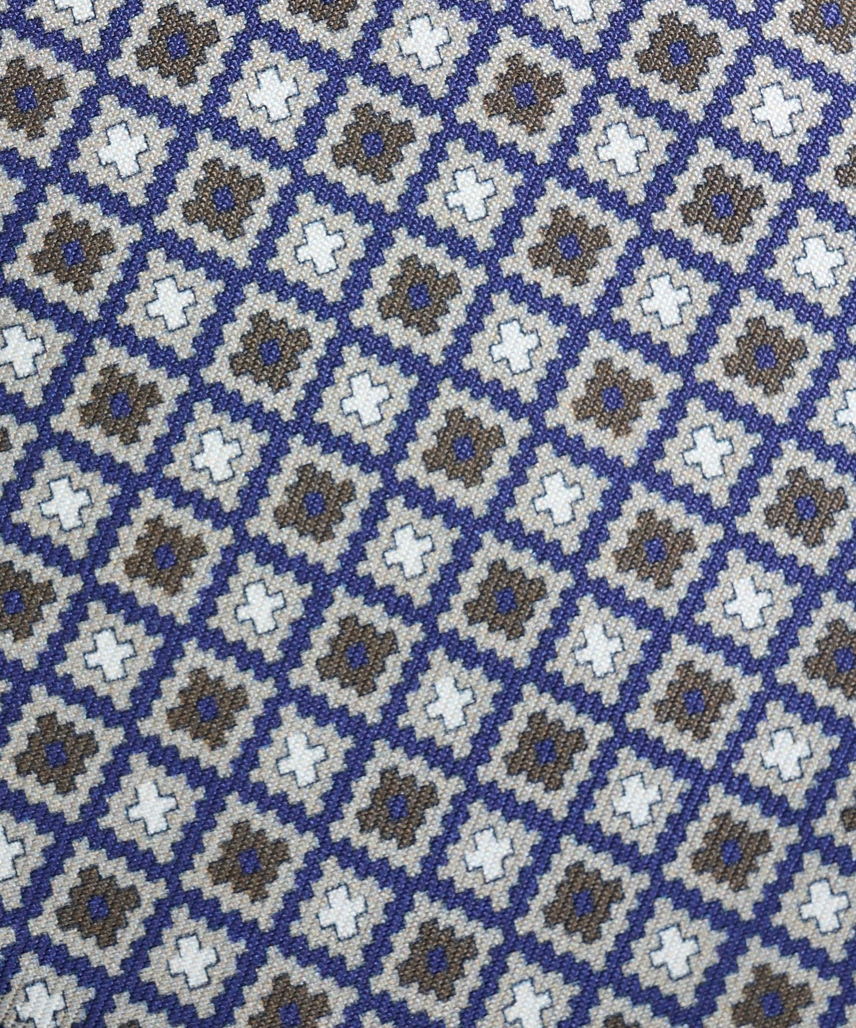 SOCI3TY Das geometrisch patroon zijde bruin - THE SOCIETY SHOP