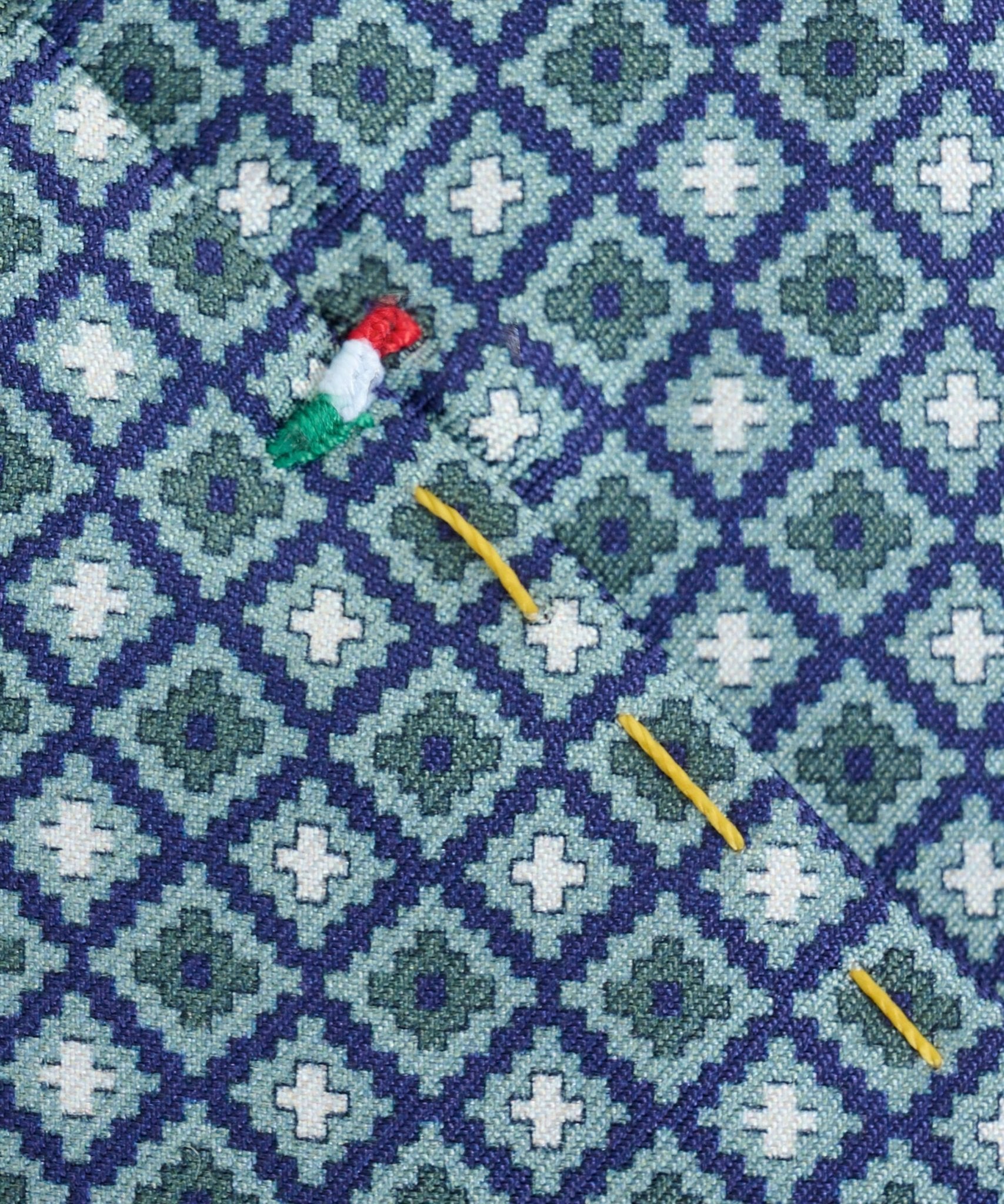 SOCI3TY Das geometrisch patroon zijde groen - THE SOCIETY SHOP