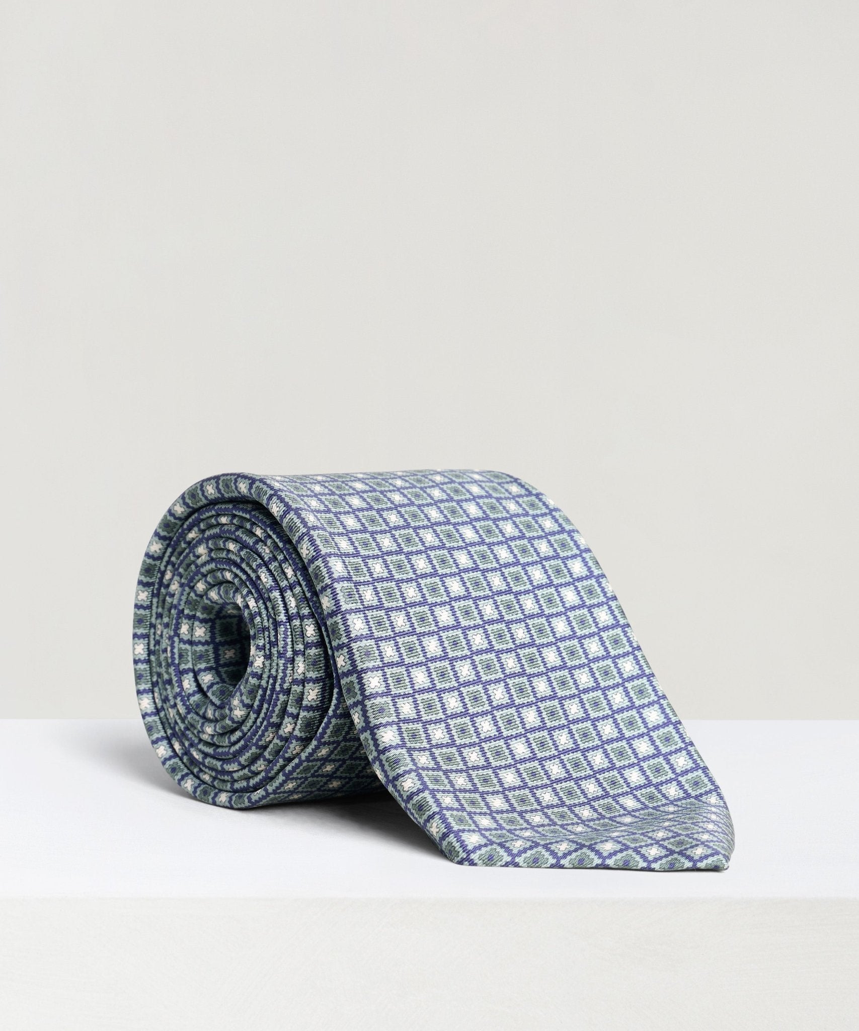 SOCI3TY Das geometrisch patroon zijde groen - THE SOCIETY SHOP