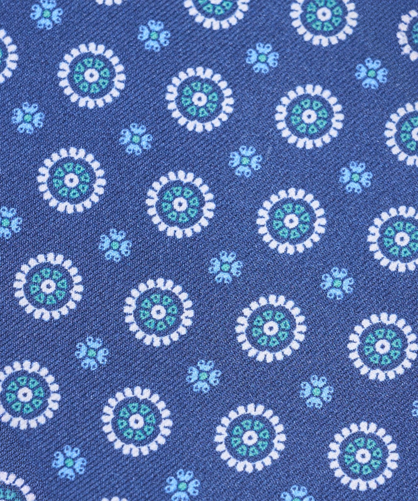 SOCI3TY Das zijde blauw bloemenprint - The Society Shop