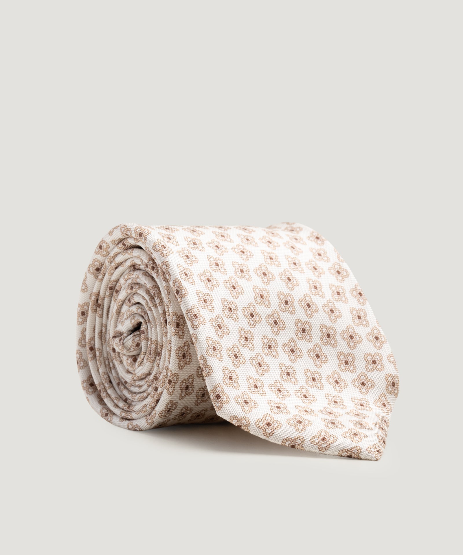 SOCI3TY Limited Fashion Das zijde/katoen bloemendessin bruin - THE SOCIETY SHOP