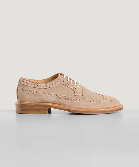 SOCI3TY Derby schoenen lichtbeige suède - The Society Shop