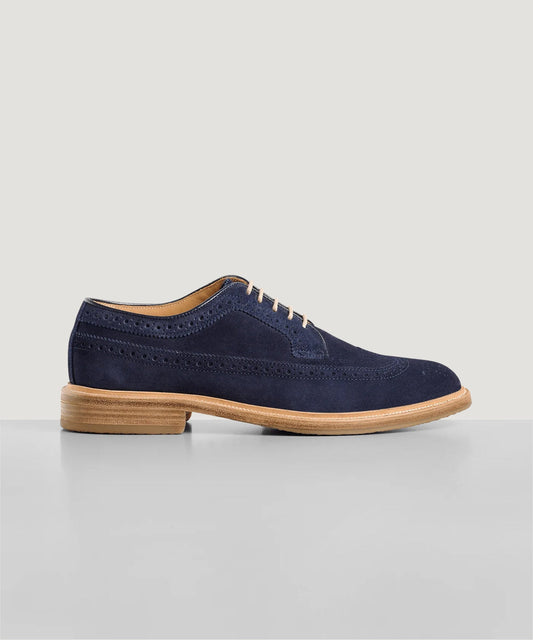 SOCI3TY Derby schoenen navy suède - The Society Shop