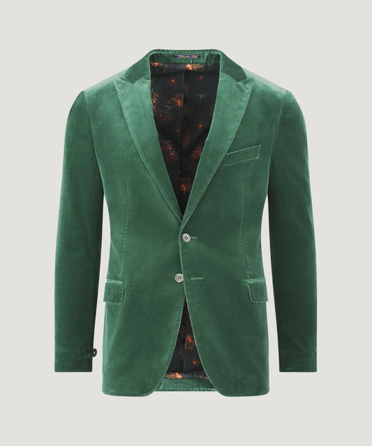 SOCI3TY Dinner jacket velvet groen - The Society Shop