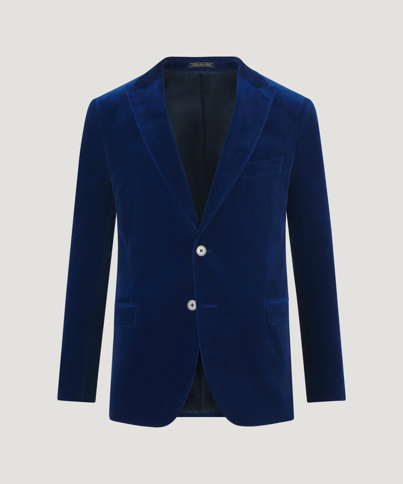 SOCI3TY Limited Dinner jacket velvet stretch blauw (woven by Pontoglio) - The Society Shop