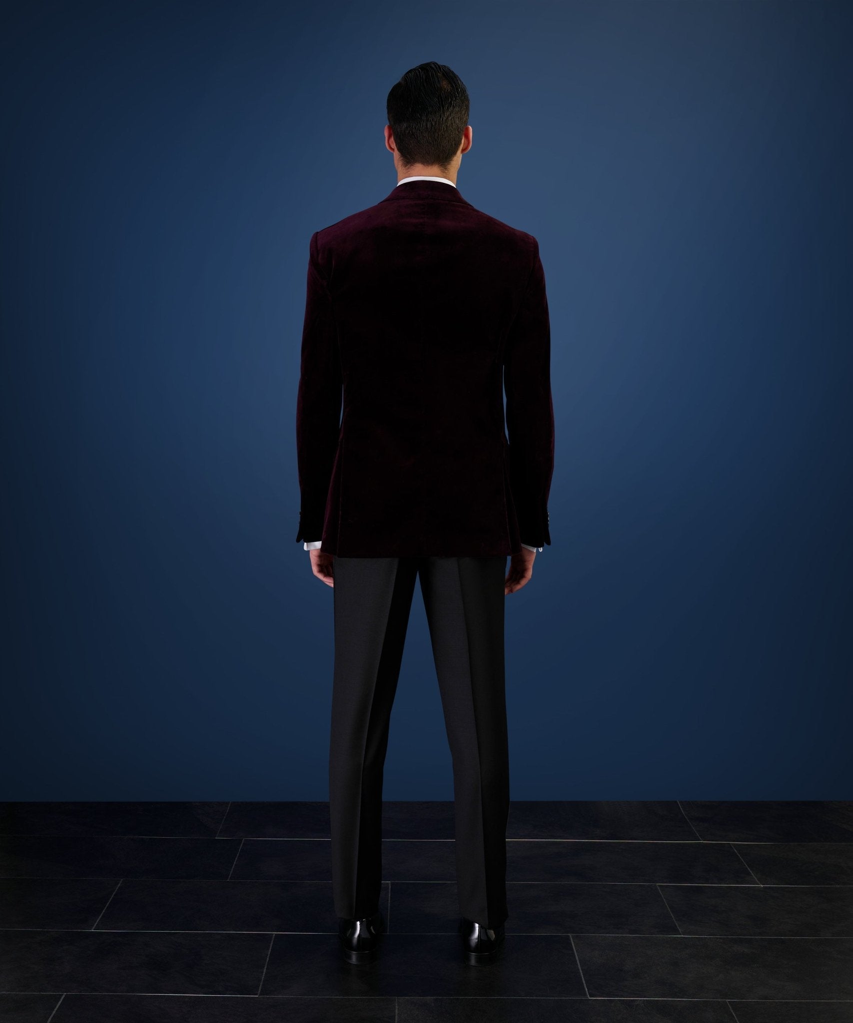 SOCI3TY Limited Dinner jacket velvet stretch bordeauxrood (woven by Pontoglio) - The Society Shop