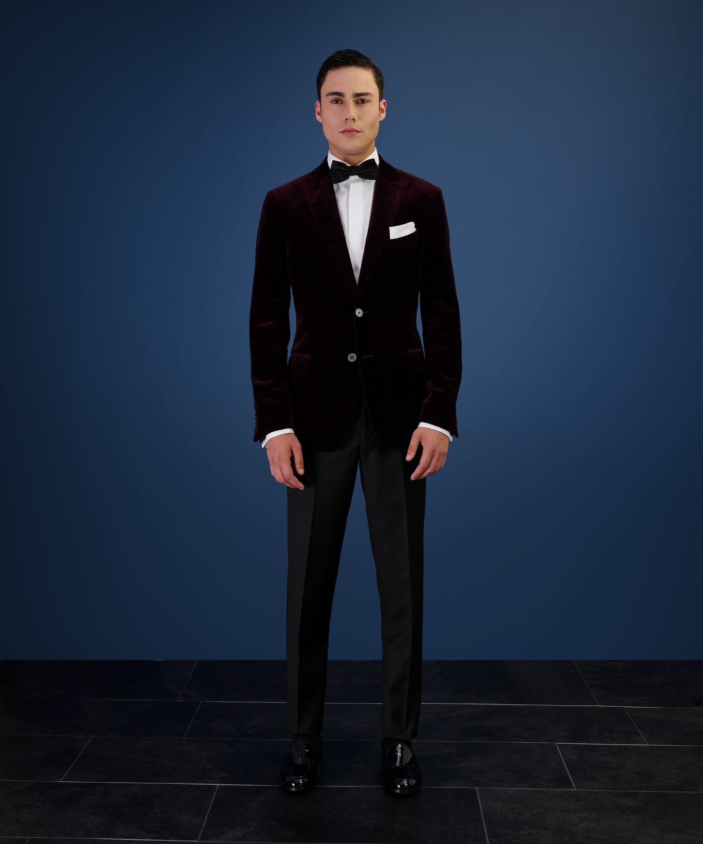 SOCI3TY Limited Dinner jacket velvet stretch bordeauxrood (woven by Pontoglio) - The Society Shop