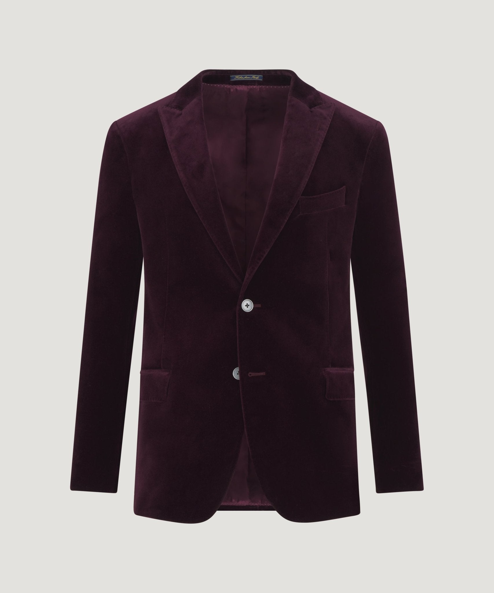 SOCI3TY Limited Dinner jacket velvet stretch bordeauxrood (woven by Pontoglio) - The Society Shop