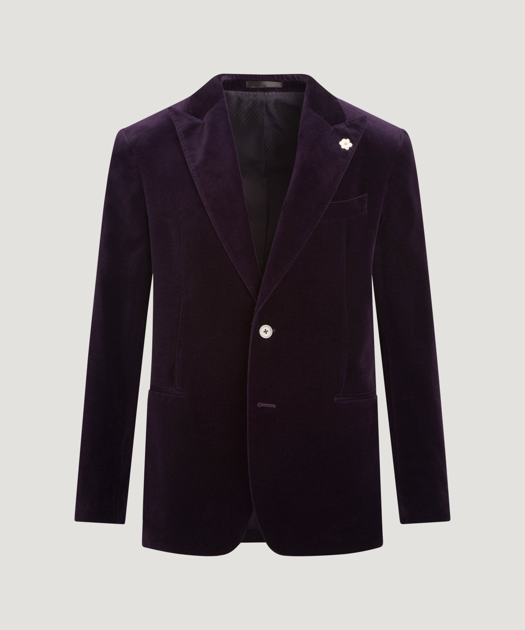 SOCI3TY Dinner jacket velvet stretch paars - THE SOCIETY SHOP