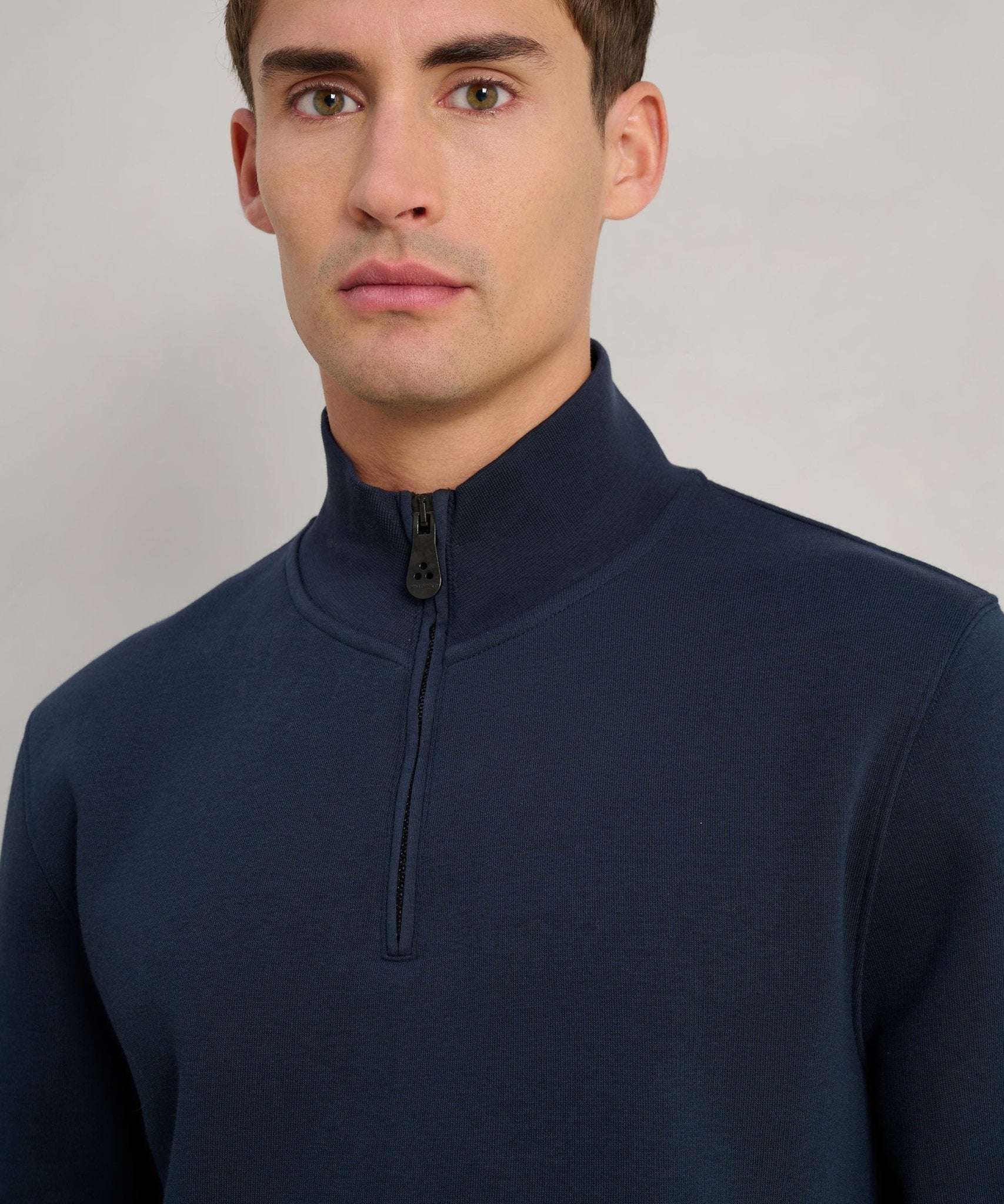Peuterey Dory sweater half - zip katoen donkerblauw - THE SOCIETY SHOP