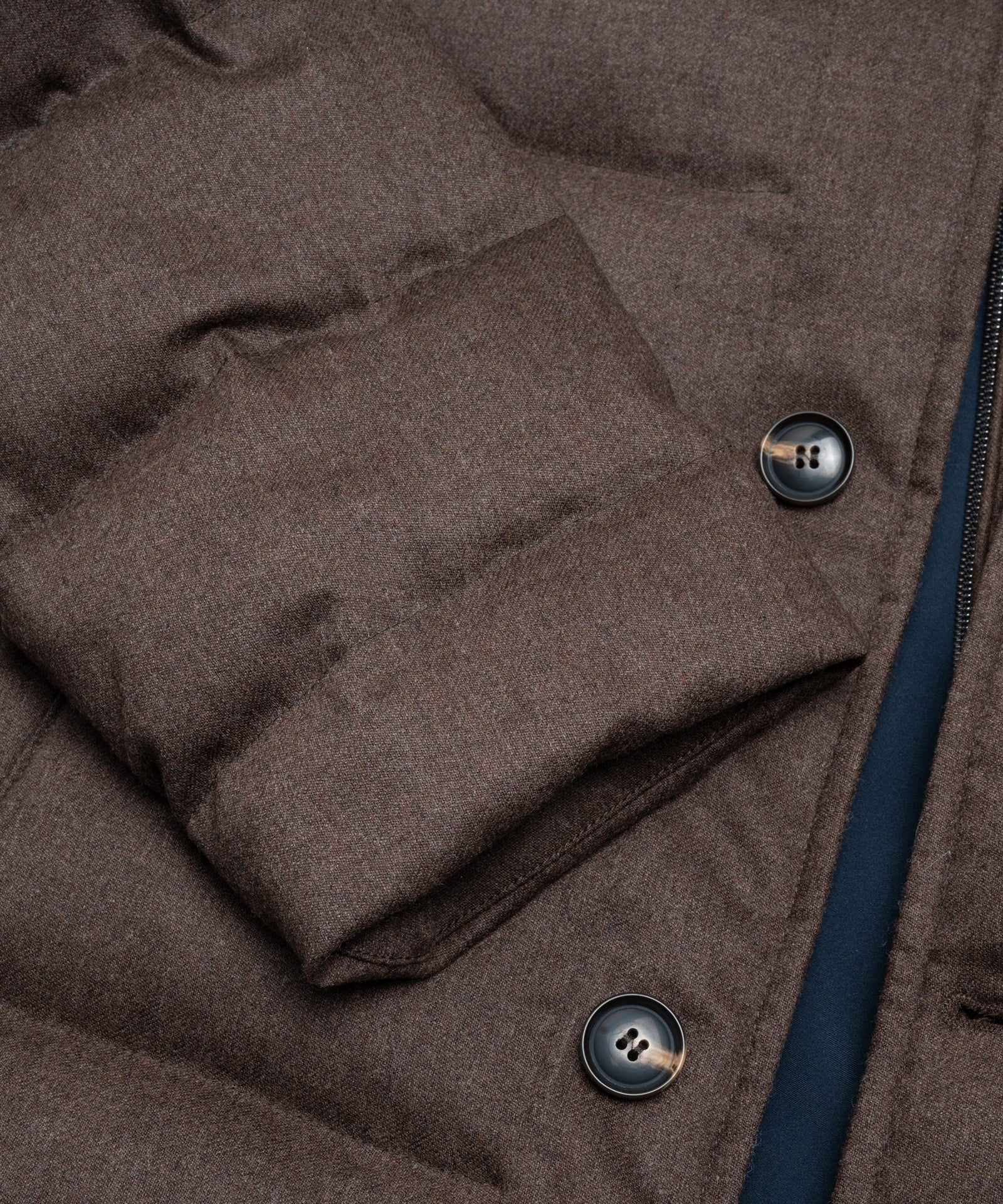 SOCI3TY Limited Fashion Down jacket scheerwol/kasjmier bruin - THE SOCIETY SHOP