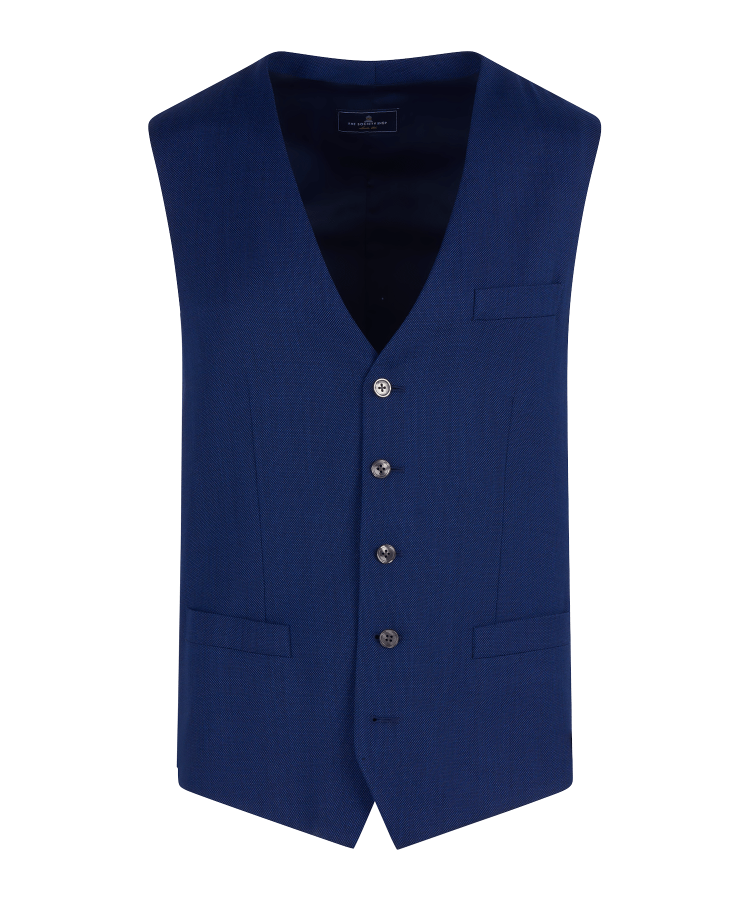 SOCI3TY Driedelig pak donkerblauw 130's wol - The Society Shop