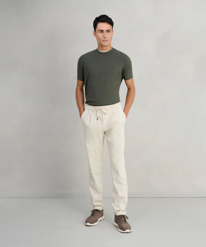 SOCI3TY Eazy Pant katoen/Lyocell off - white - The Society Shop