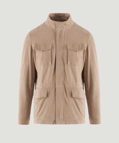 SOCI3TY Field jacket suède beige - The Society Shop