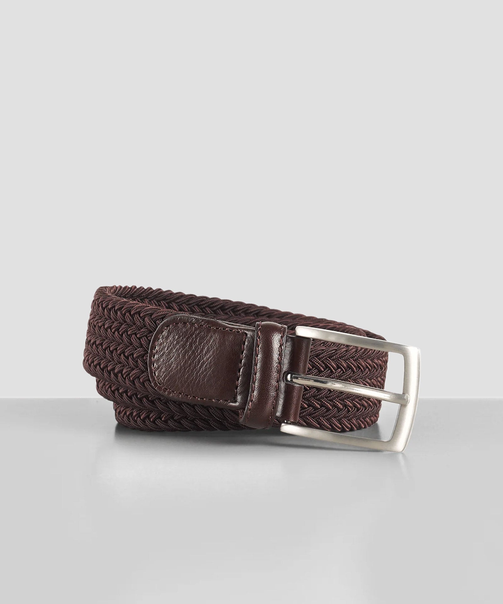 Profuomo Gevlochten riem elastiek bruin - The Society Shop