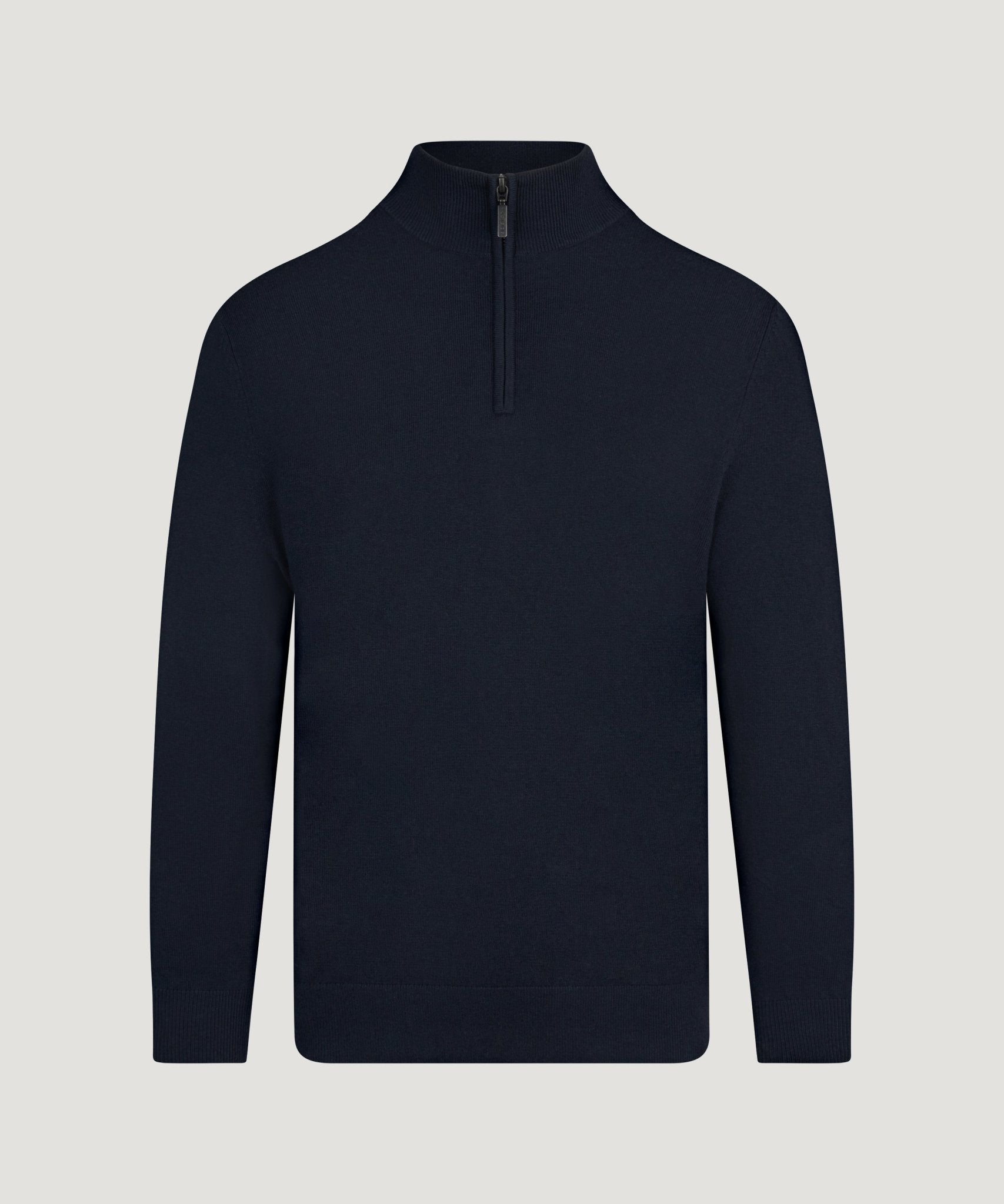 SOCI3TY Limited Fashion Half-zip trui Cotton Cashmere donkerblauw - THE SOCIETY SHOP