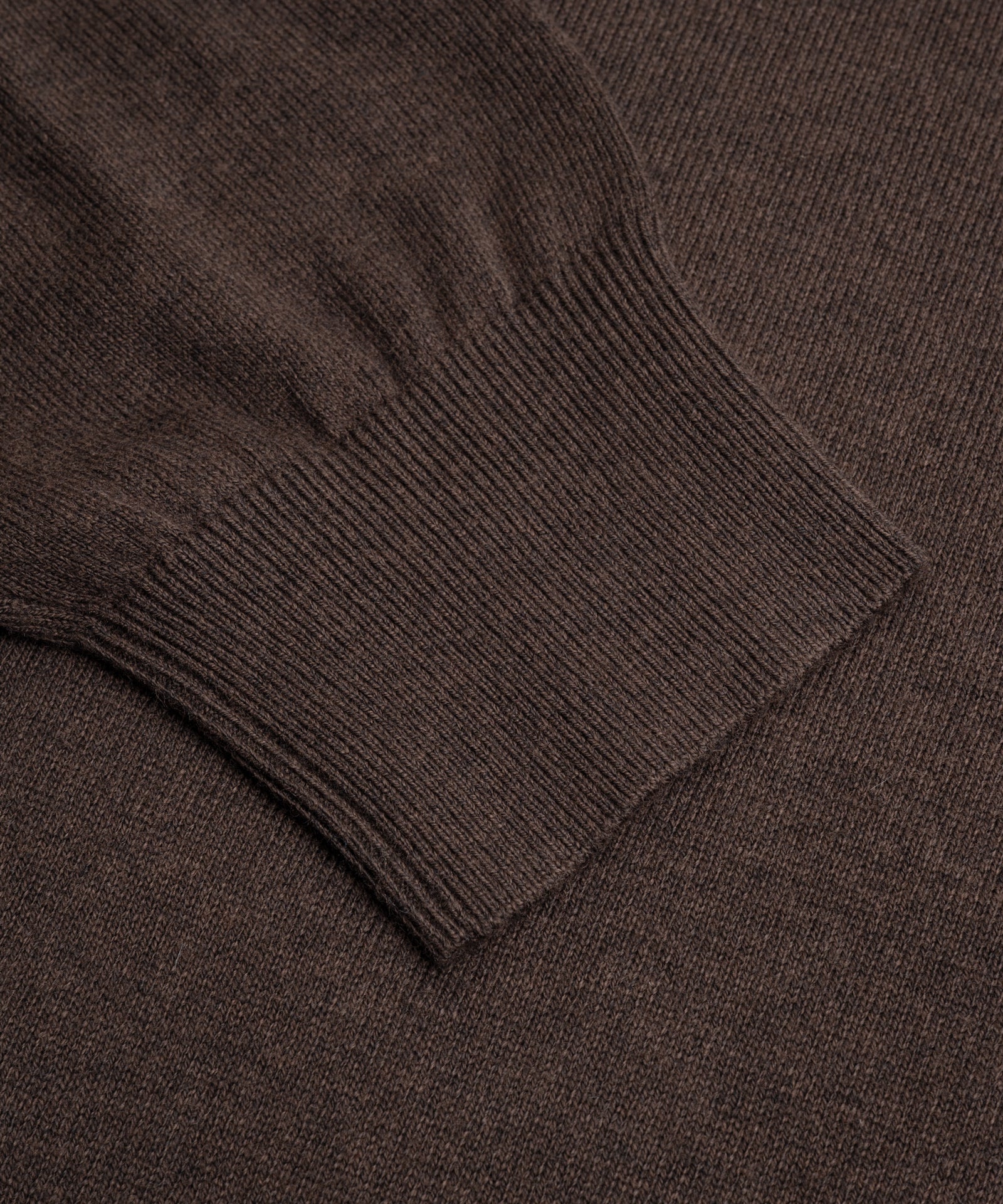 SOCI3TY Limited Fashion Half-zip trui Cotton Cashmere donkerbruin - THE SOCIETY SHOP