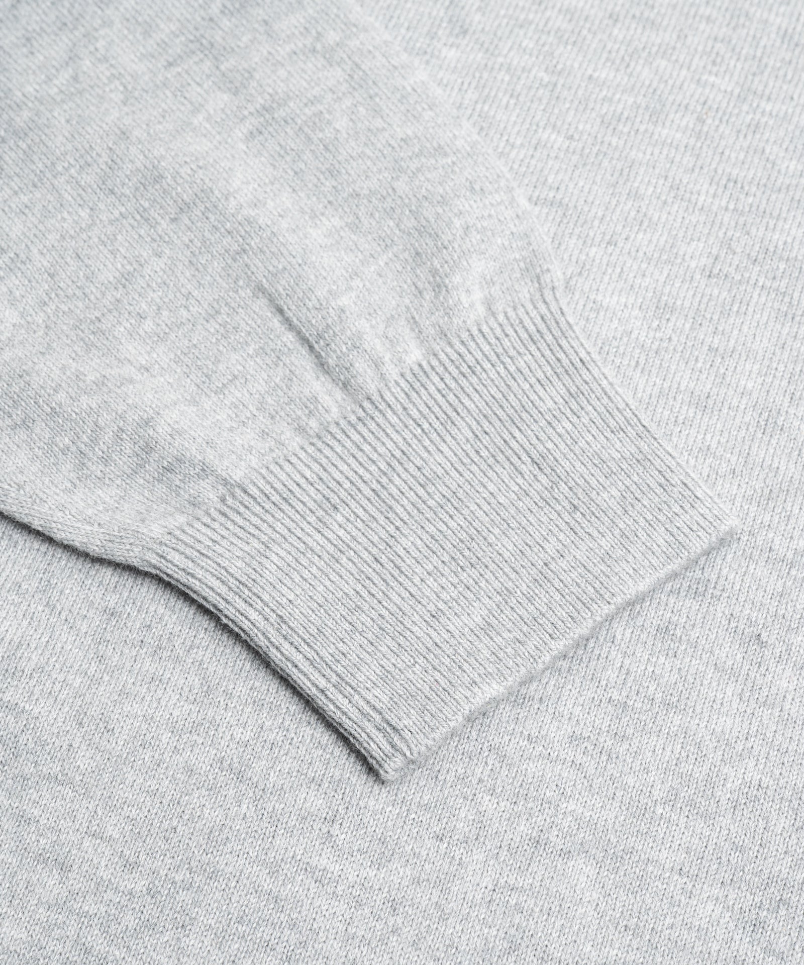 SOCI3TY Limited Fashion Half-zip trui Cotton Cashmere lichtgrijs - THE SOCIETY SHOP