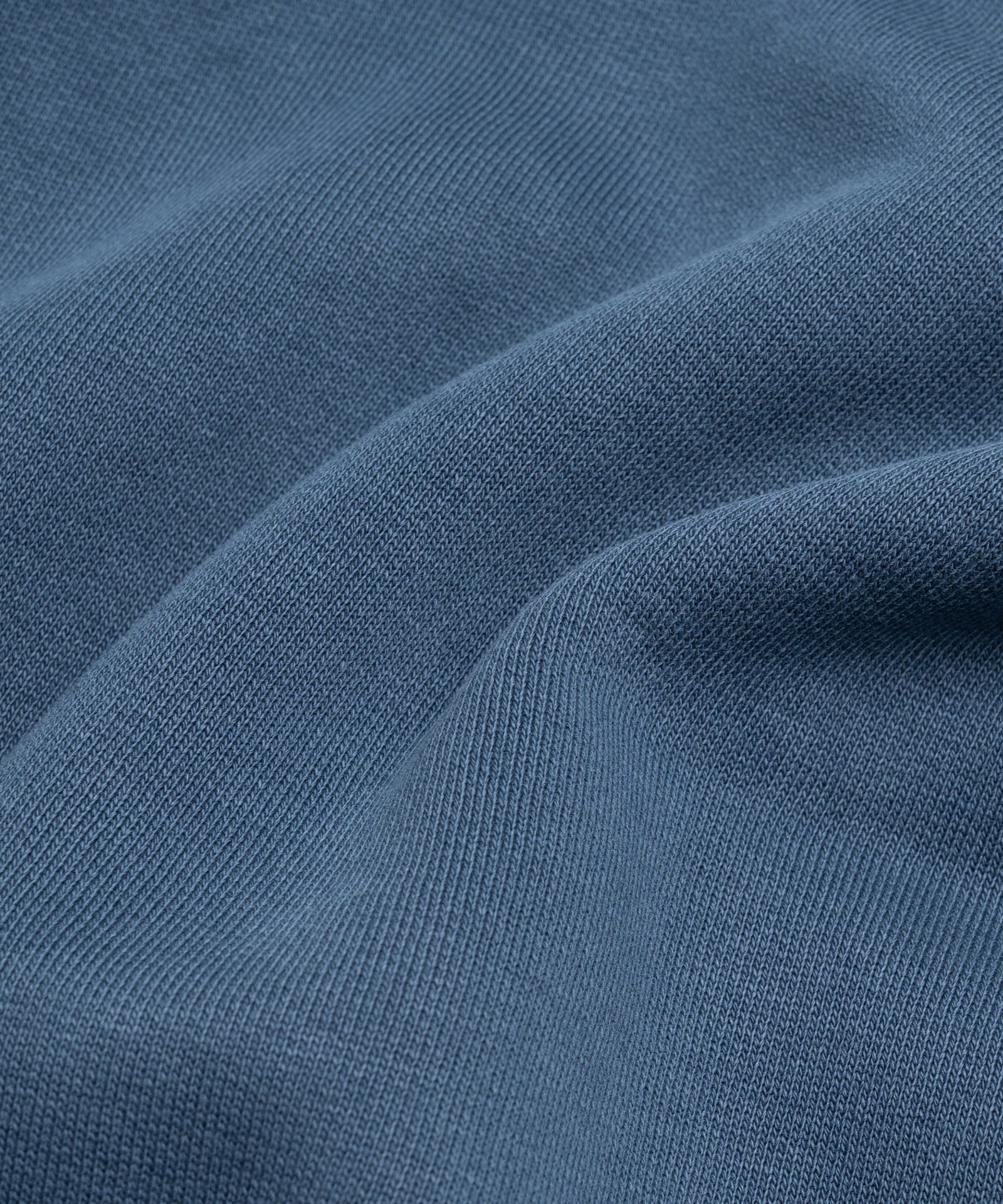 SOCI3TY Limited Fashion Half - zip trui garment - dyed mercerized katoen blauw - THE SOCIETY SHOP