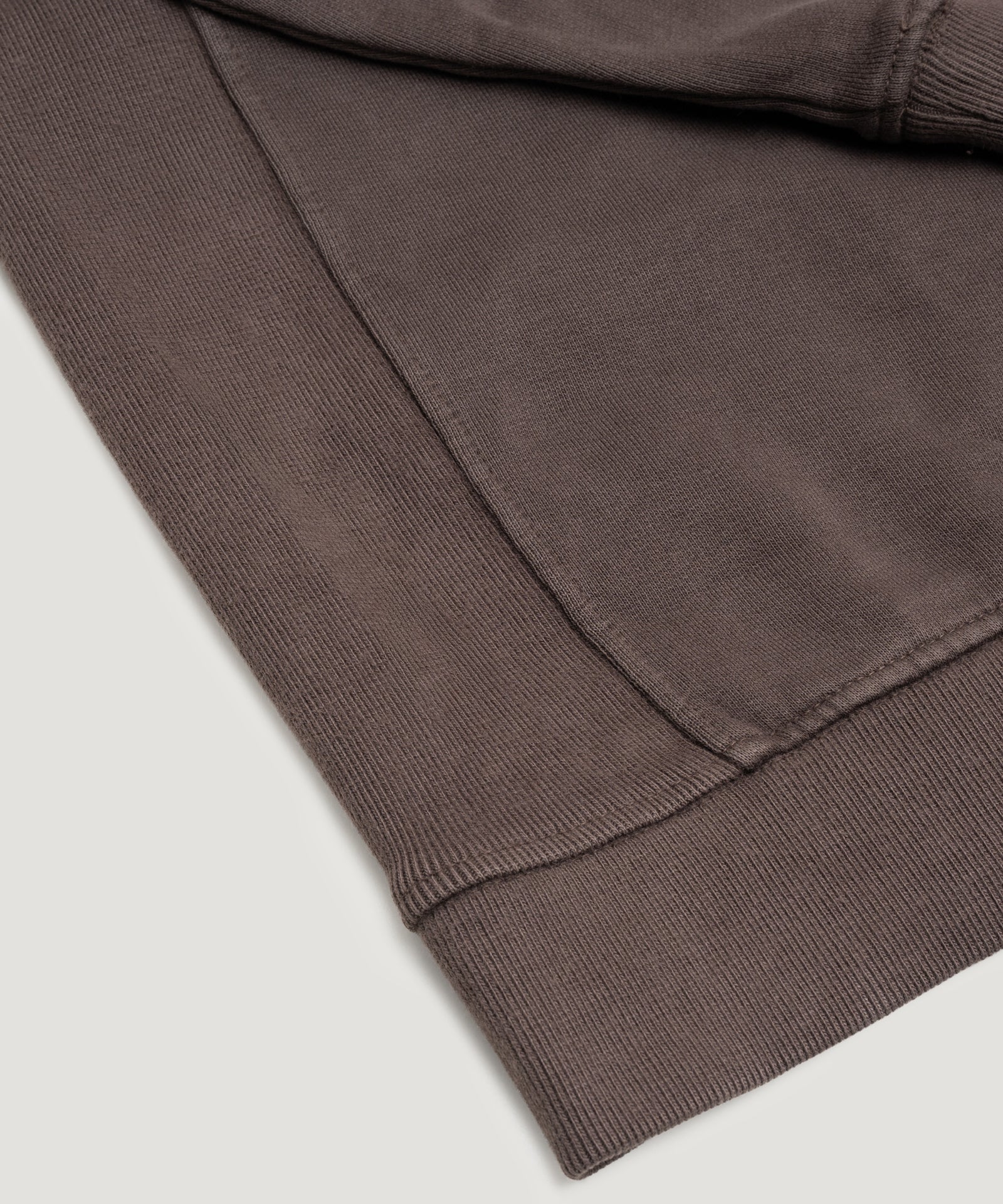 SOCI3TY Limited Fashion Half - zip trui garment - dyed mercerized katoen bruin - THE SOCIETY SHOP