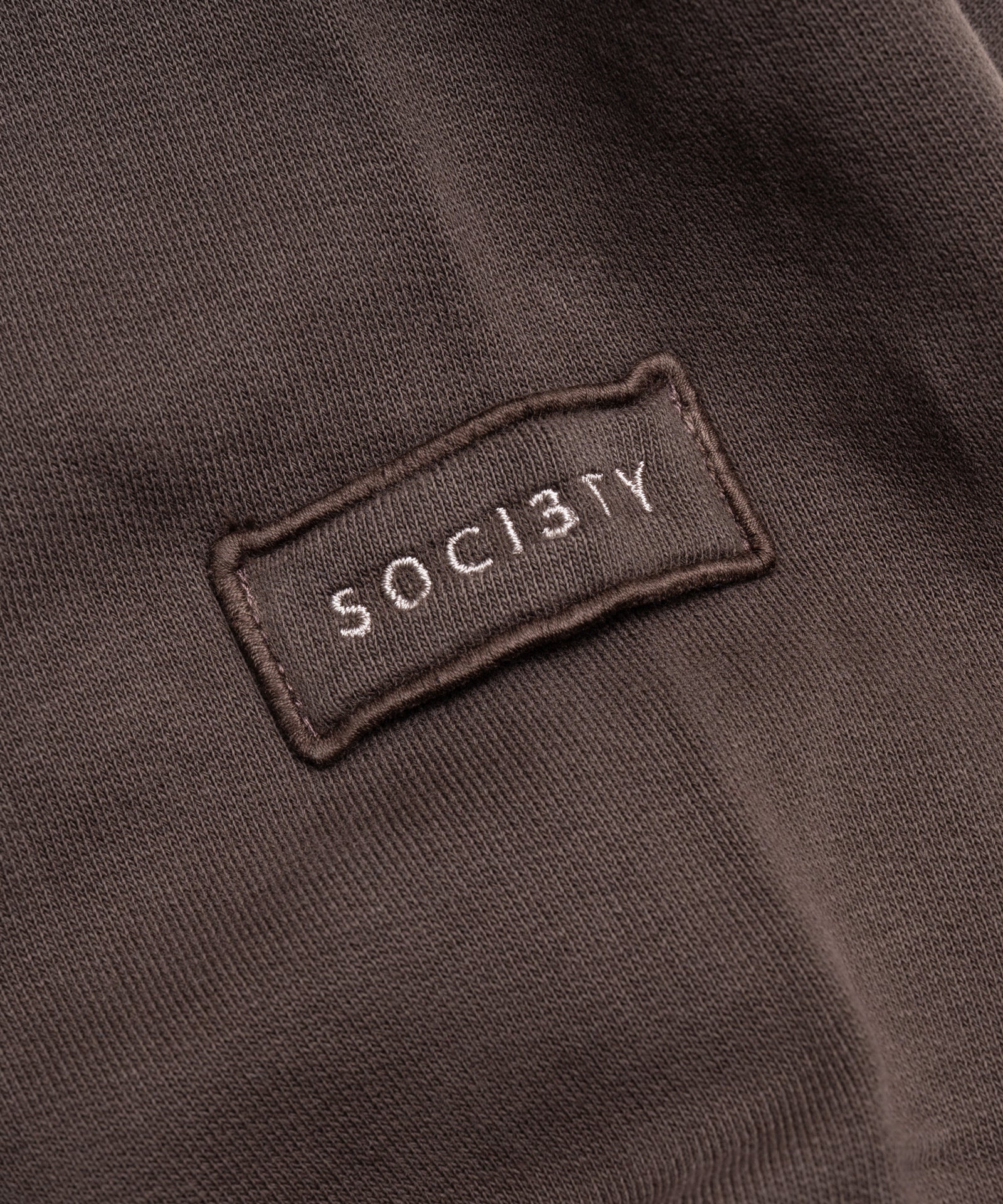 SOCI3TY Limited Fashion Half - zip trui garment - dyed mercerized katoen bruin - THE SOCIETY SHOP