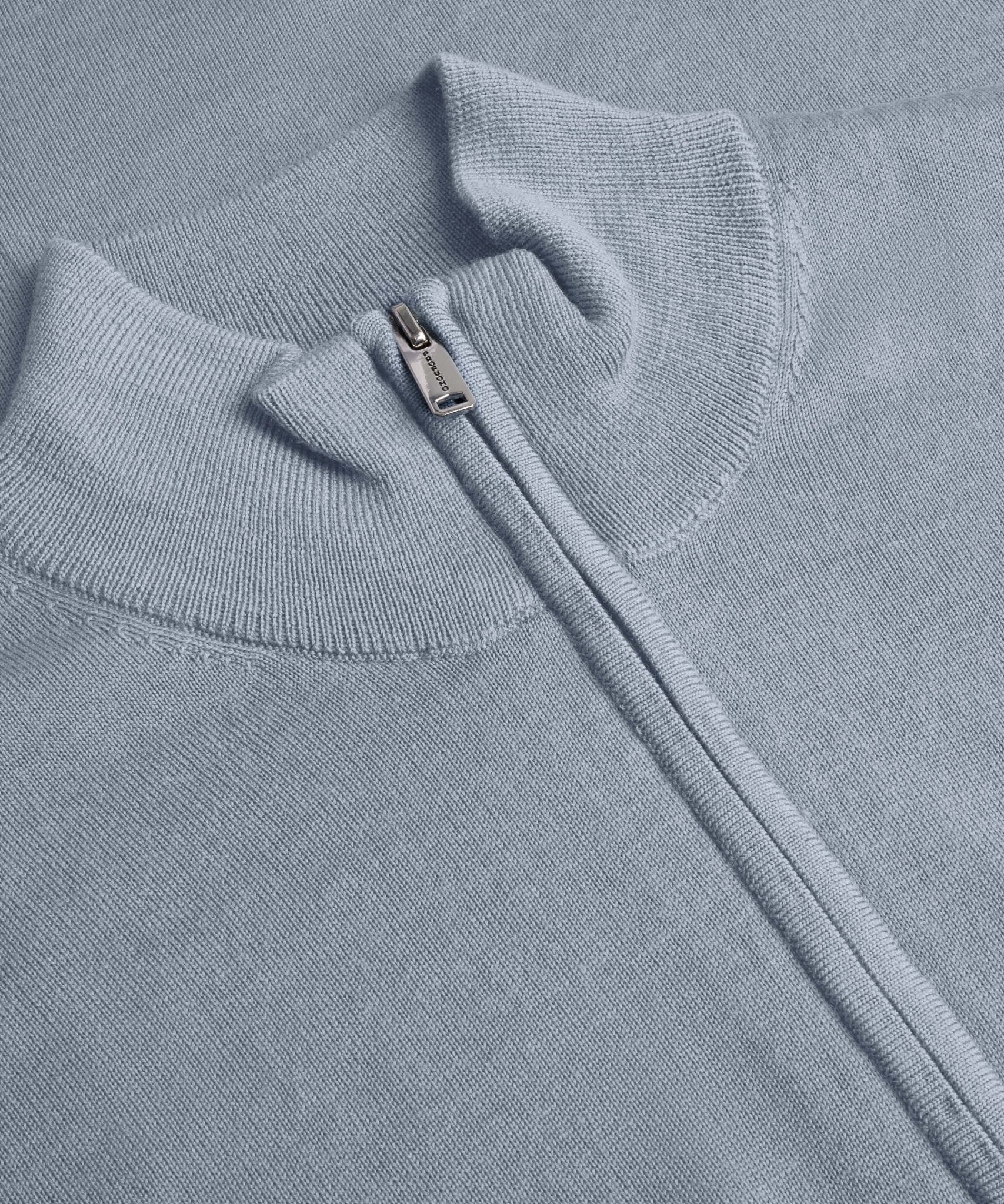 Profuomo Half - zip trui merinowol blauw - THE SOCIETY SHOP